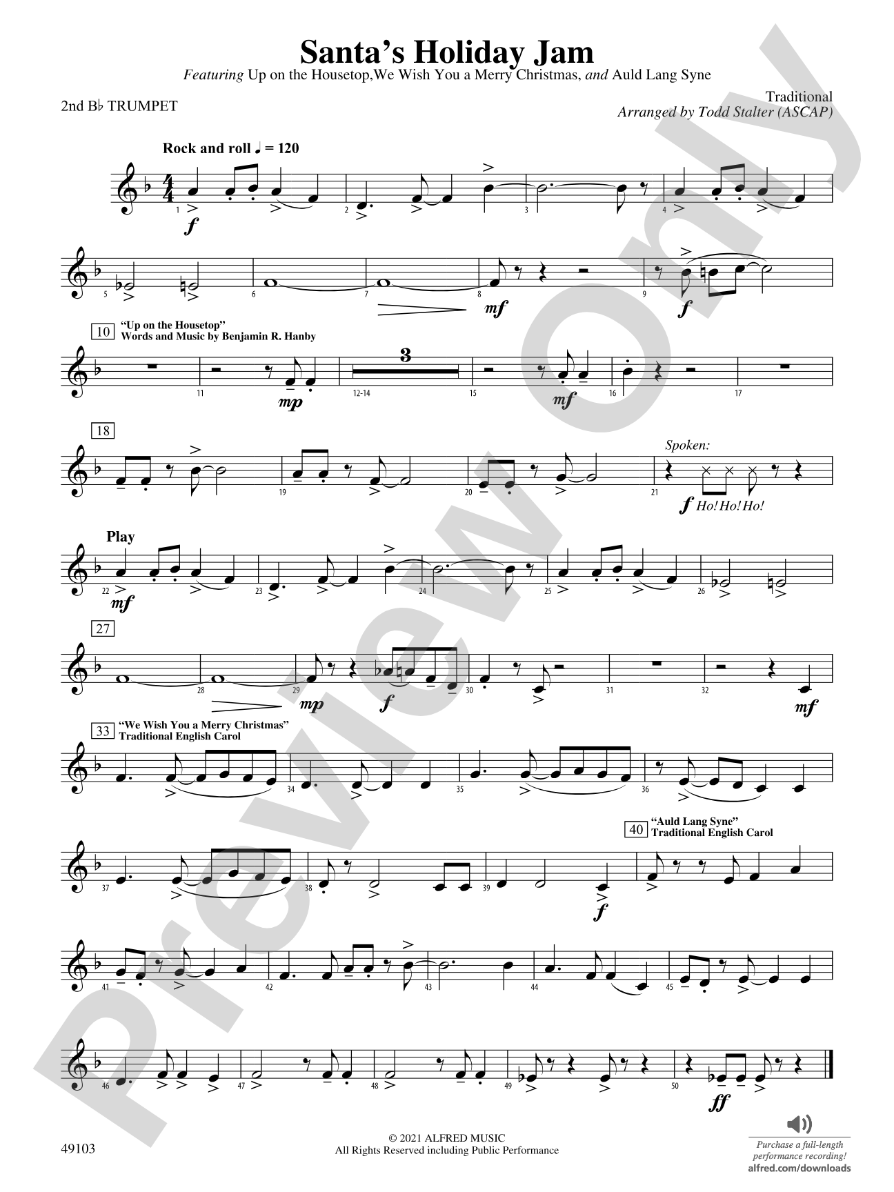 Santa's Holiday Jam: 2nd B-flat Trumpet