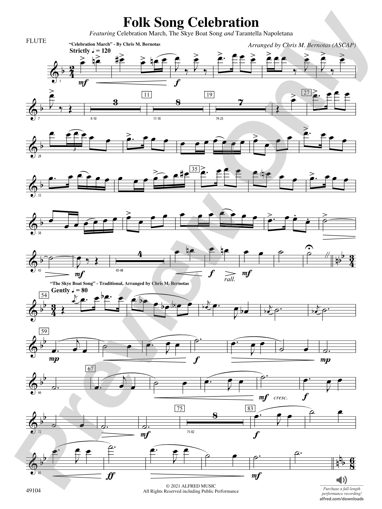 Folk Song Celebration: Flute