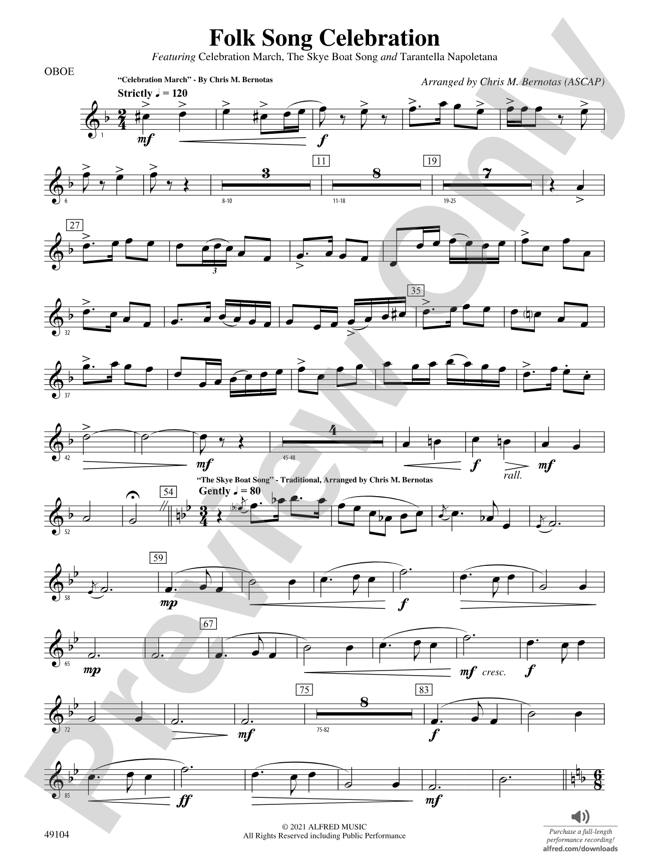 Folk Song Celebration: Oboe