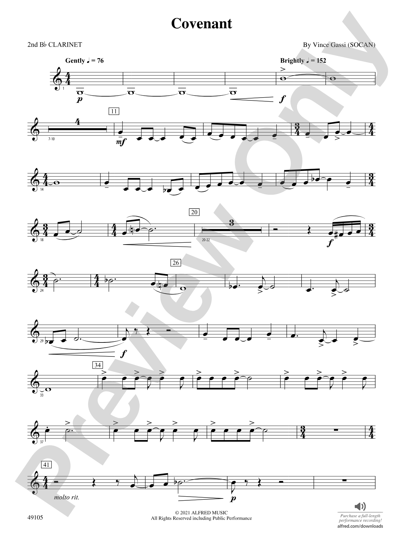 Covenant: 2nd B-flat Clarinet