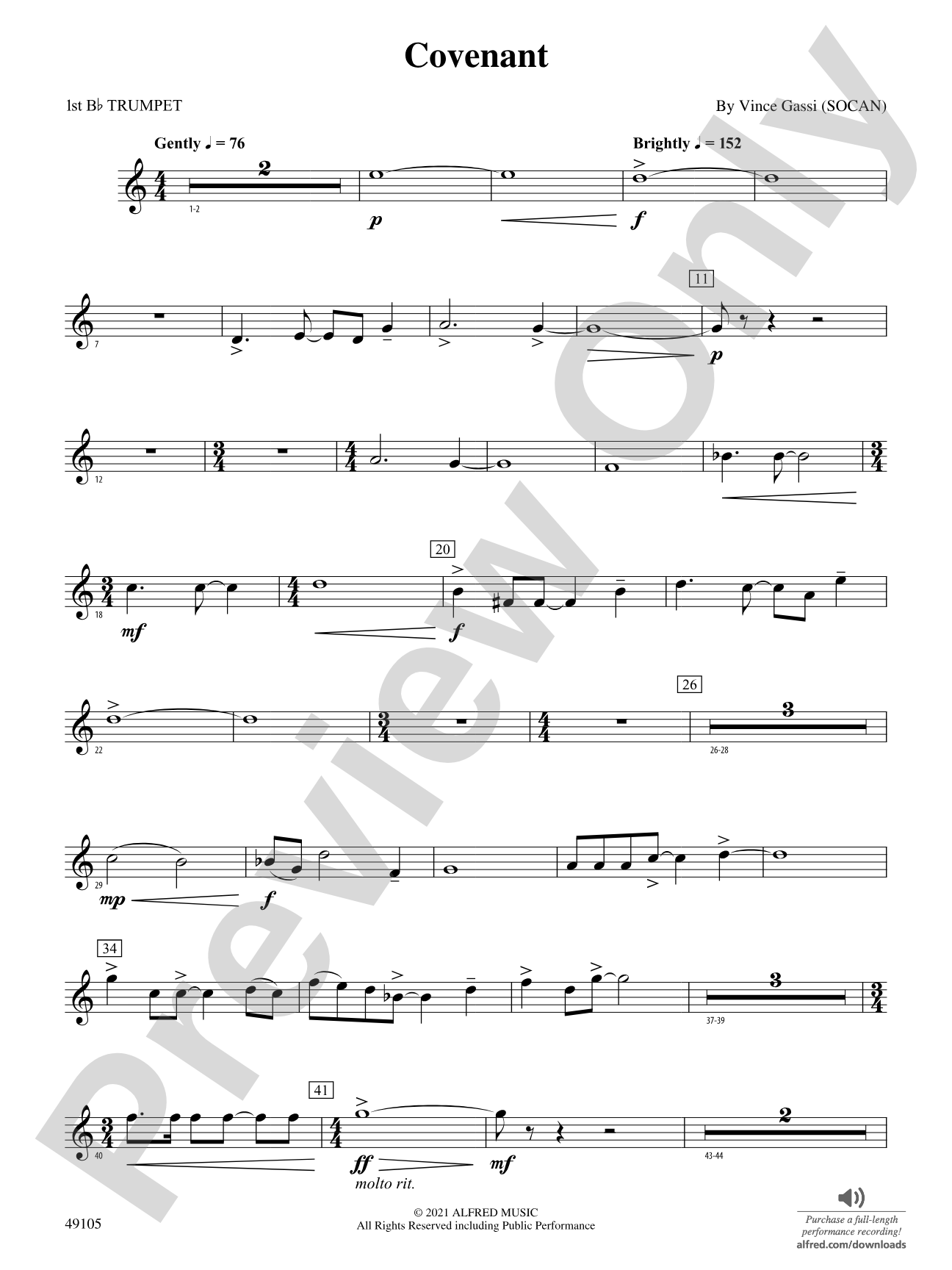 Covenant: 1st B-flat Trumpet