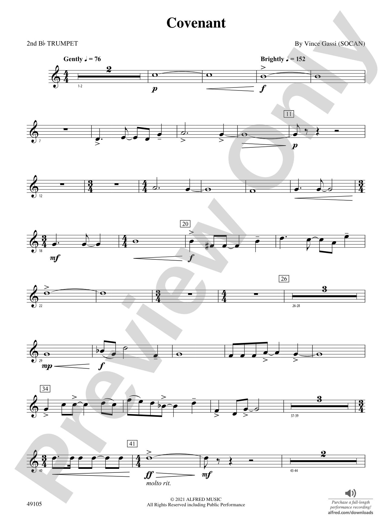Covenant: 2nd B-flat Trumpet