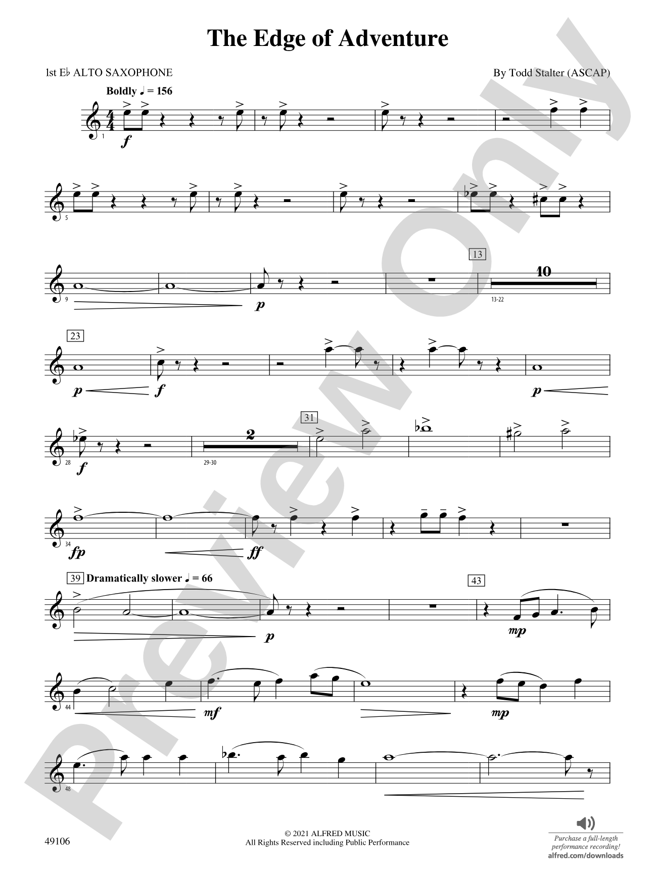 The Edge of Adventure: E-flat Alto Saxophone