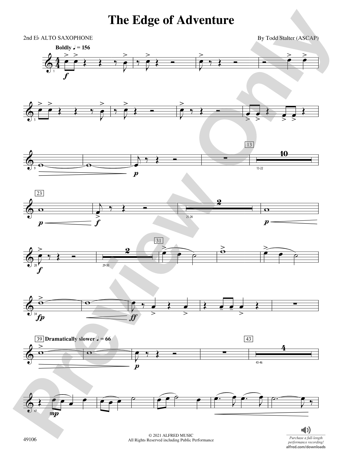 The Edge of Adventure: 2nd E-flat Alto Saxophone