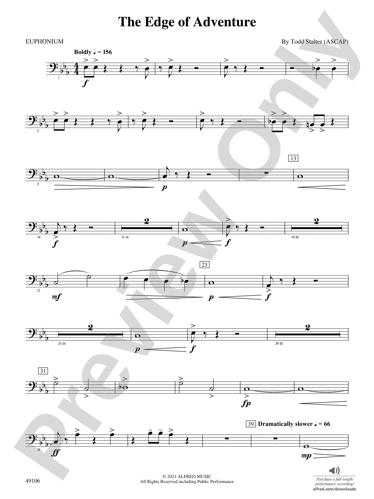 The Edge of Adventure: Baritone B.C.