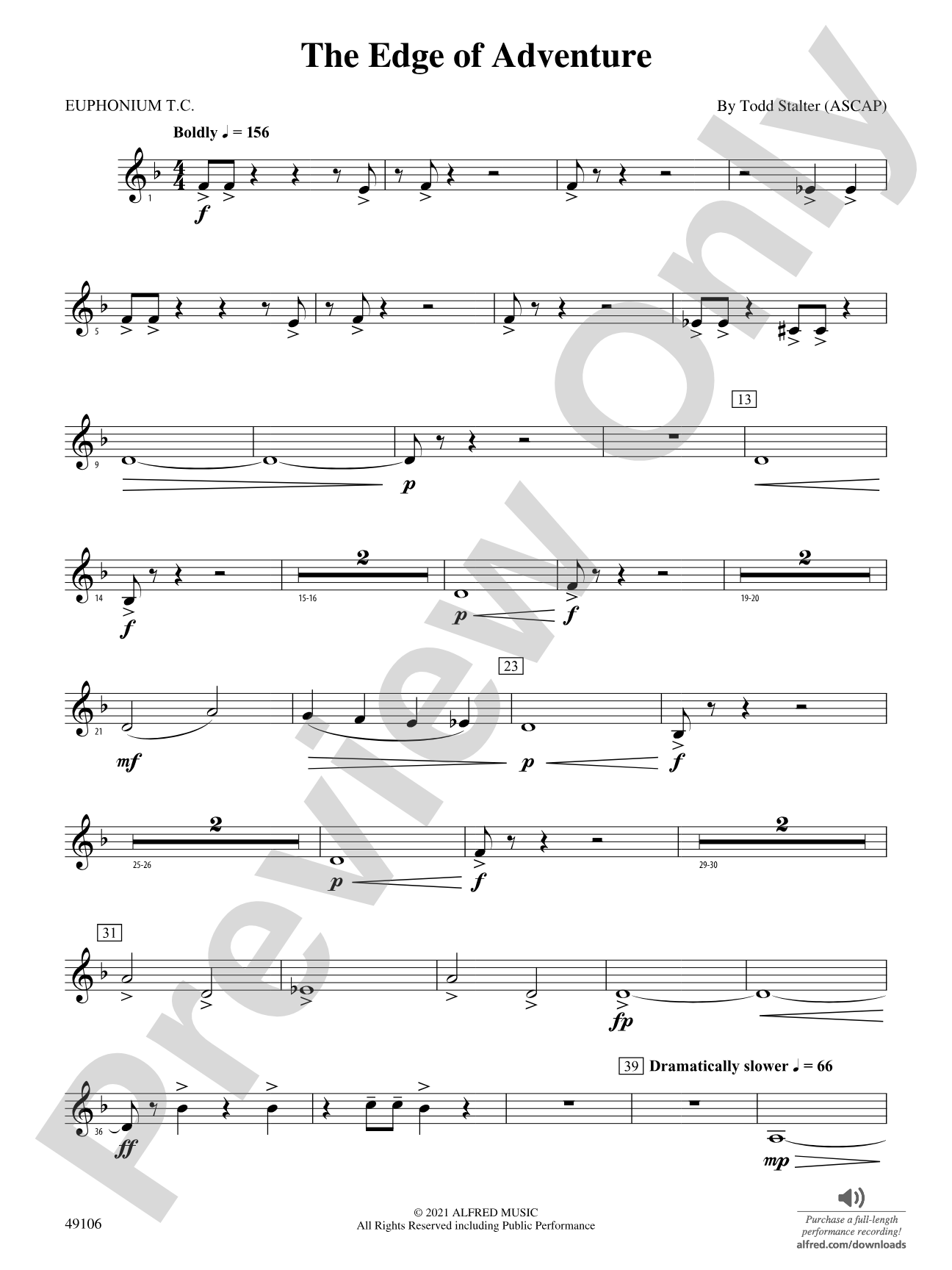 The Edge of Adventure: Baritone T.C.