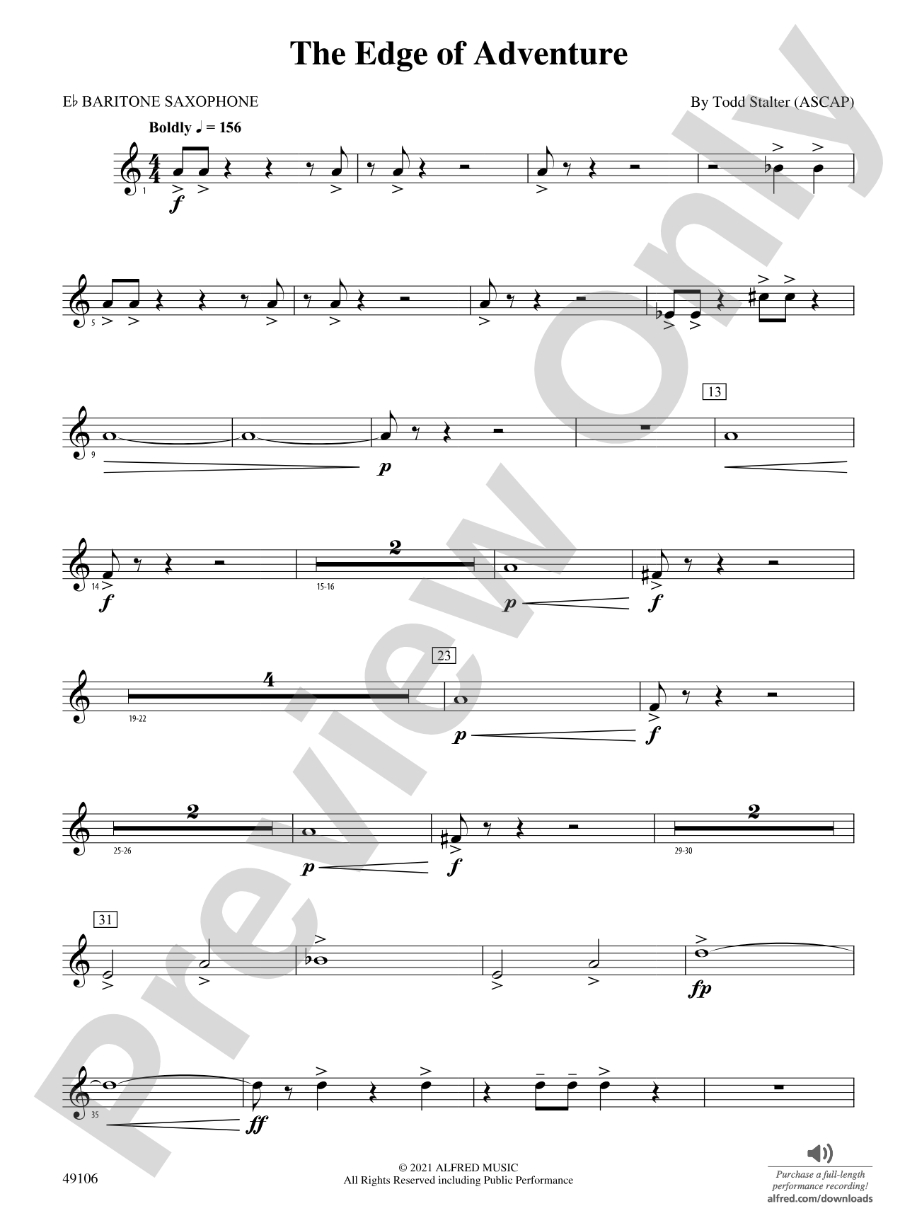 The Edge of Adventure: E-flat Baritone Saxophone
