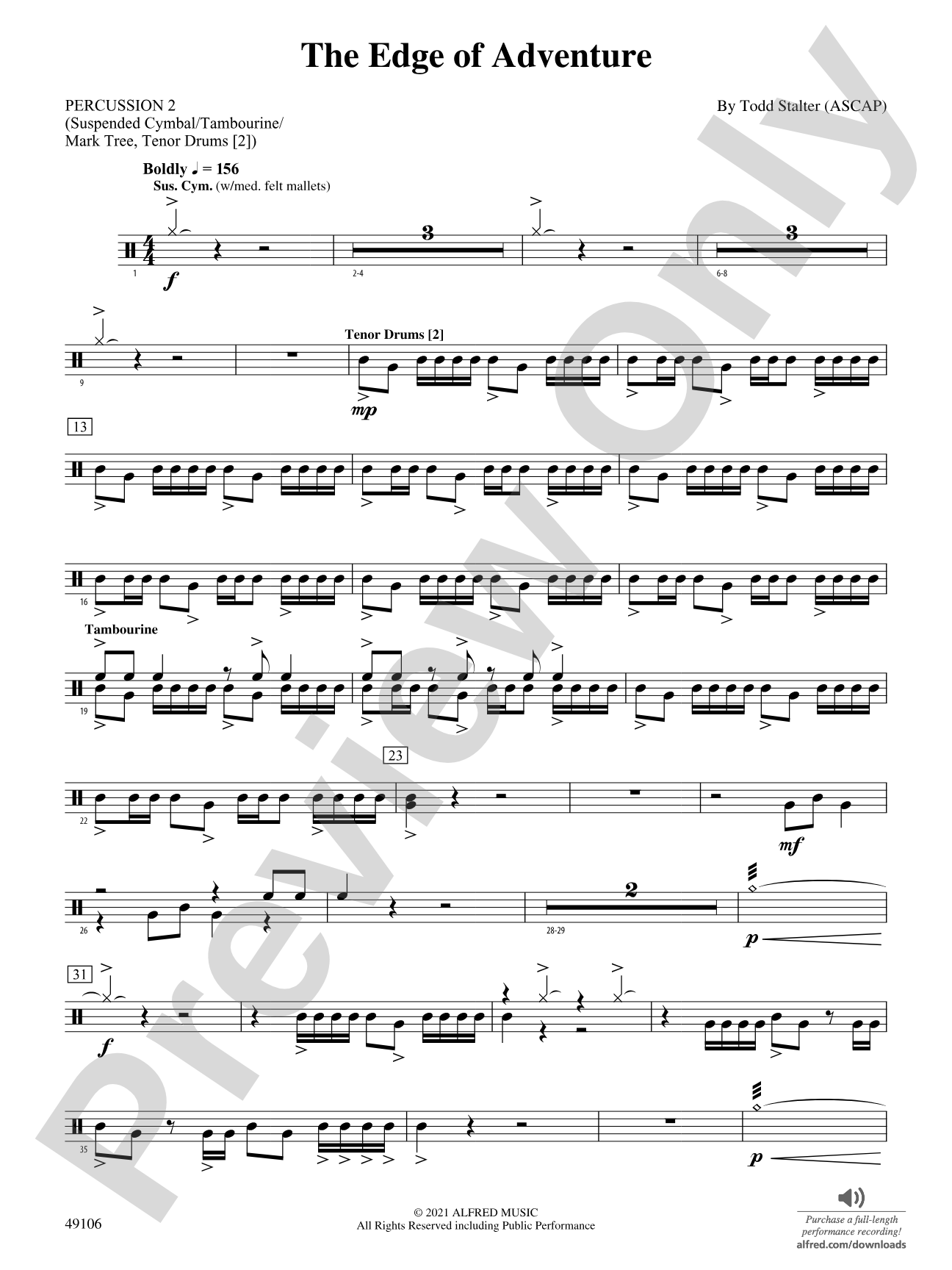 The Edge of Adventure: 2nd Percussion