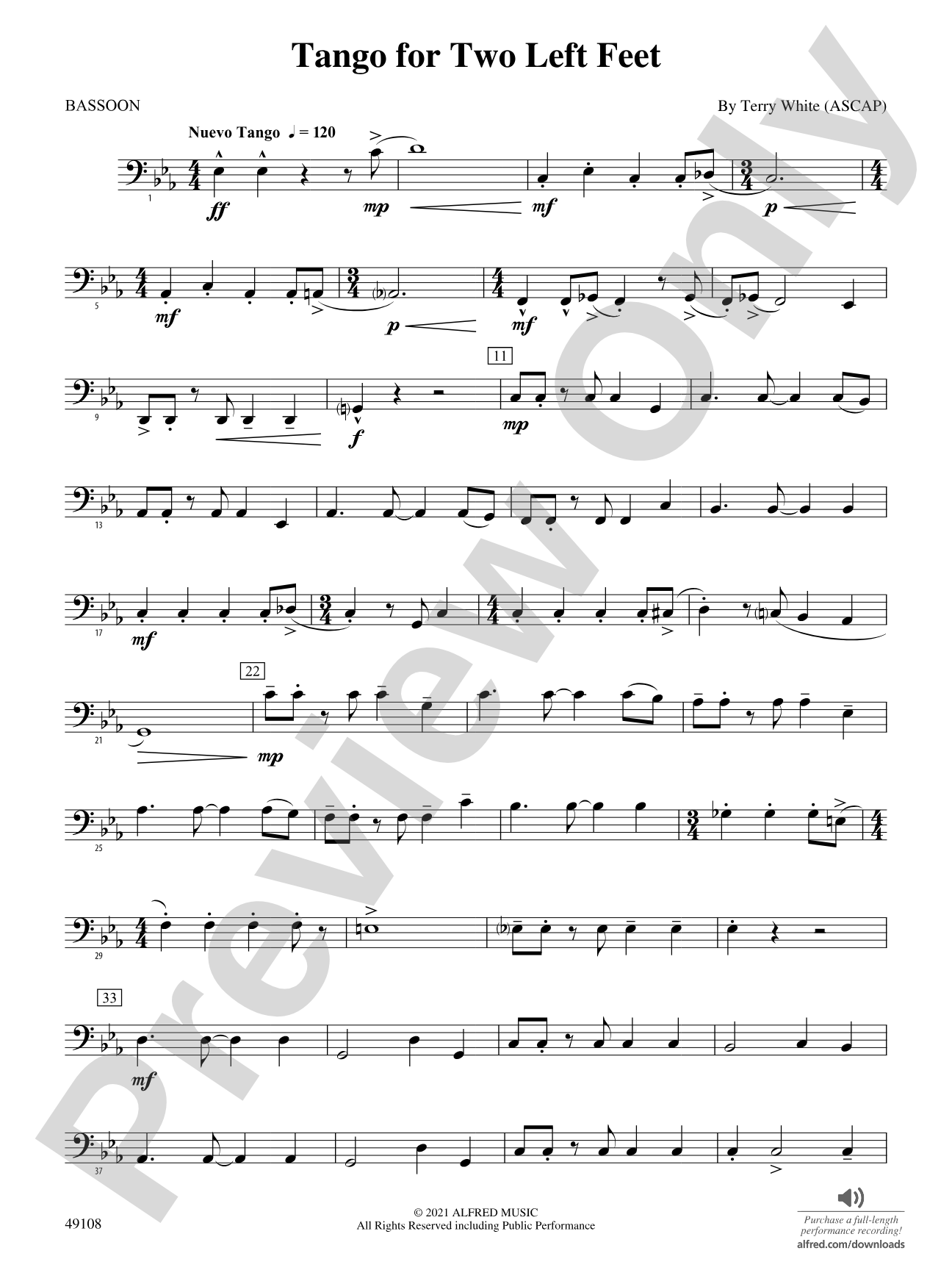 Tango for Two Left Feet: Bassoon