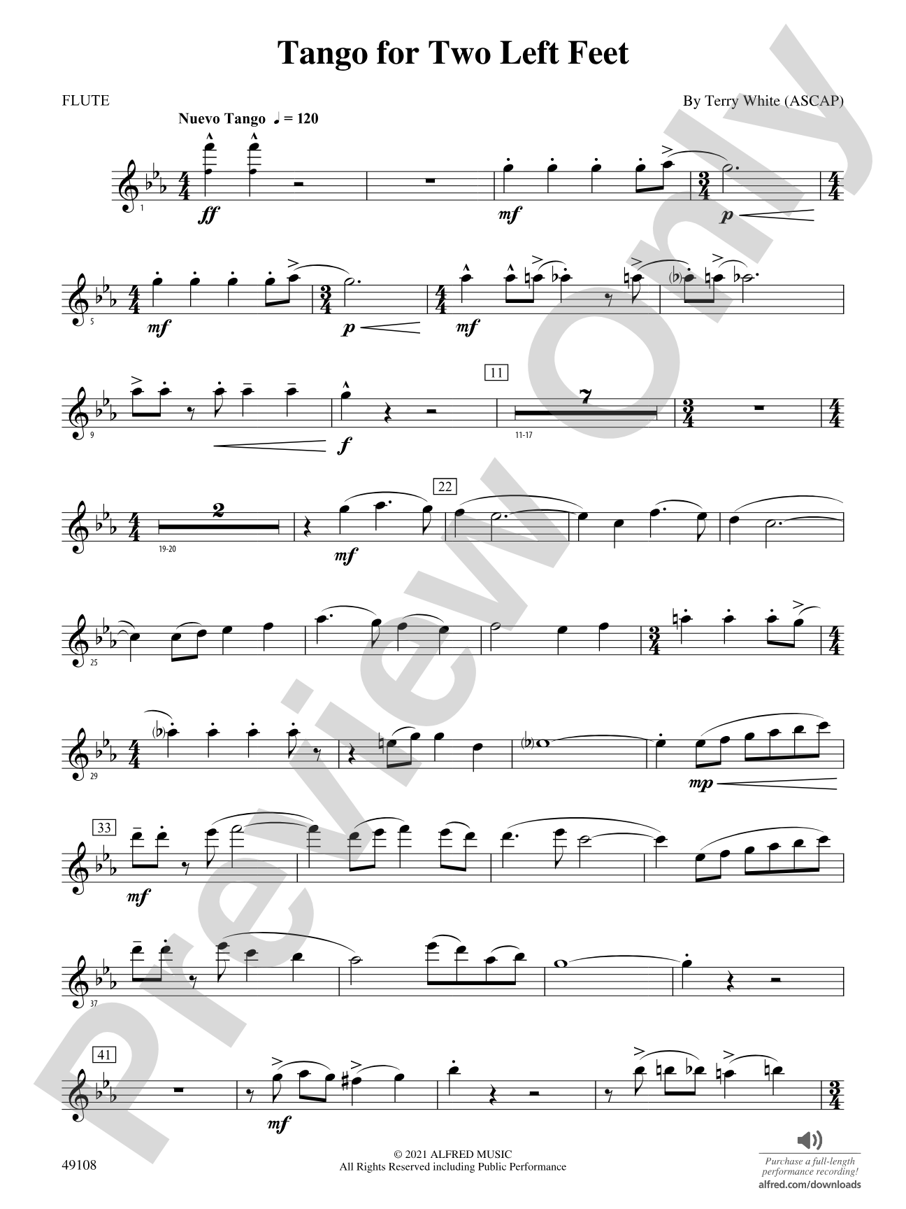 Tango for Two Left Feet: Flute