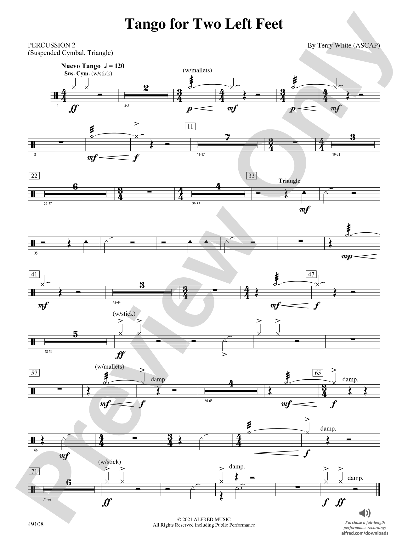 Tango for Two Left Feet: 2nd Percussion