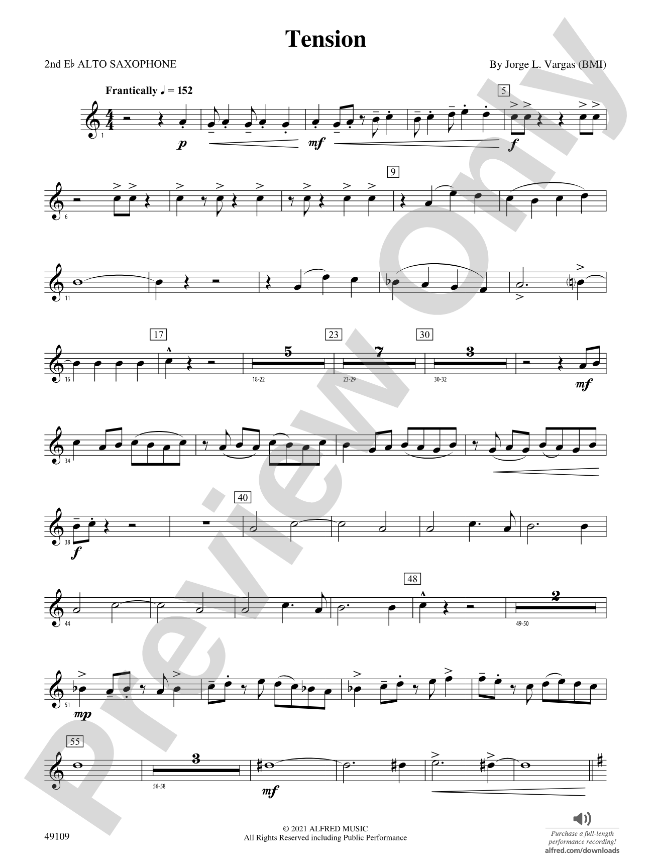 Tension: 2nd E-flat Alto Saxophone