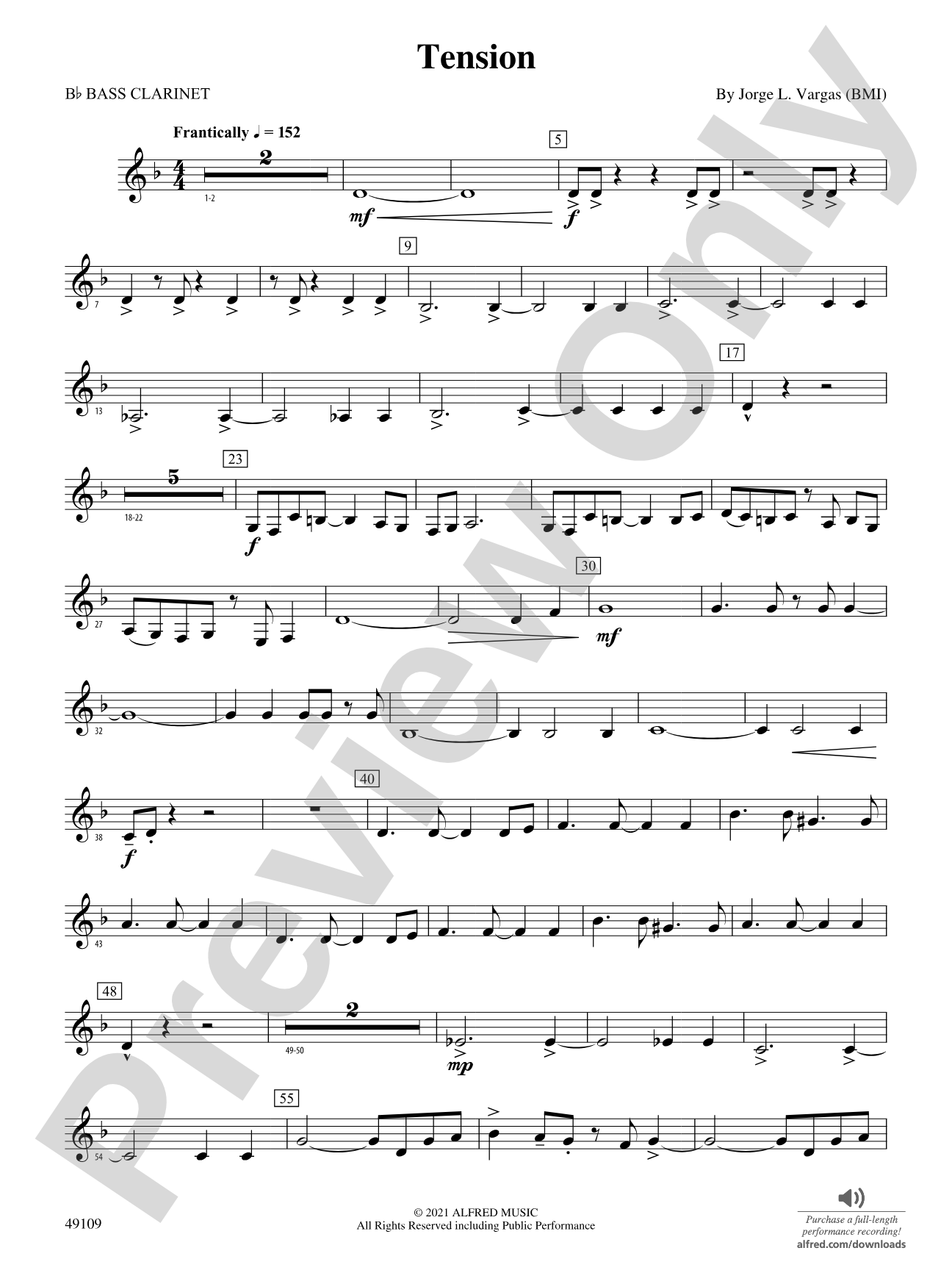 Tension: B-flat Bass Clarinet