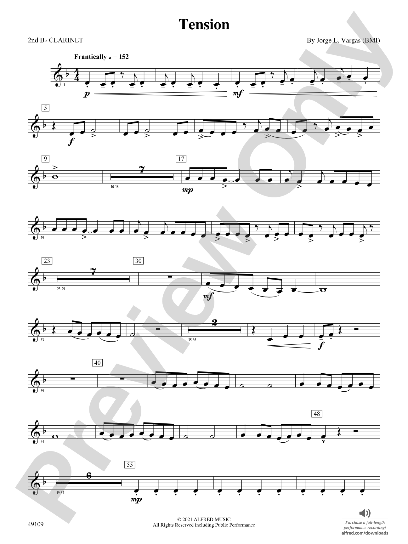 Tension: 2nd B-flat Clarinet