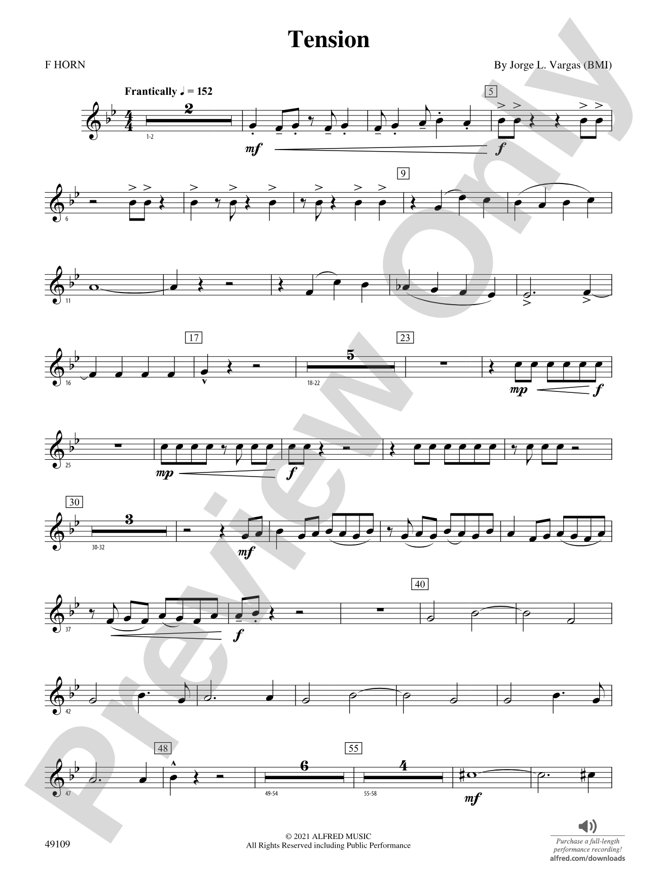 Tension: 1st F Horn