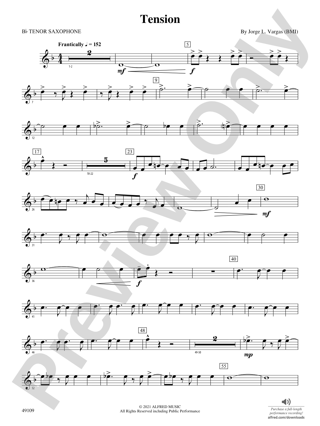 Tension: B-flat Tenor Saxophone