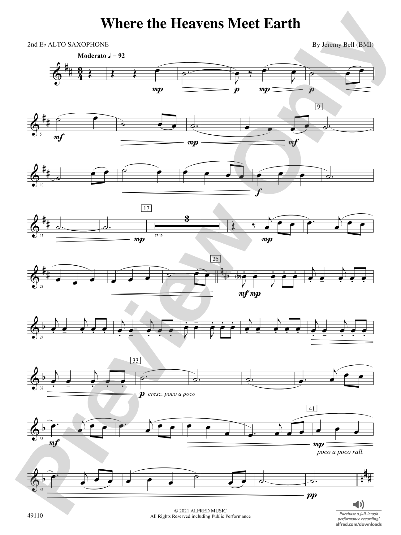 Where the Heavens Meet Earth: 2nd E-flat Alto Saxophone