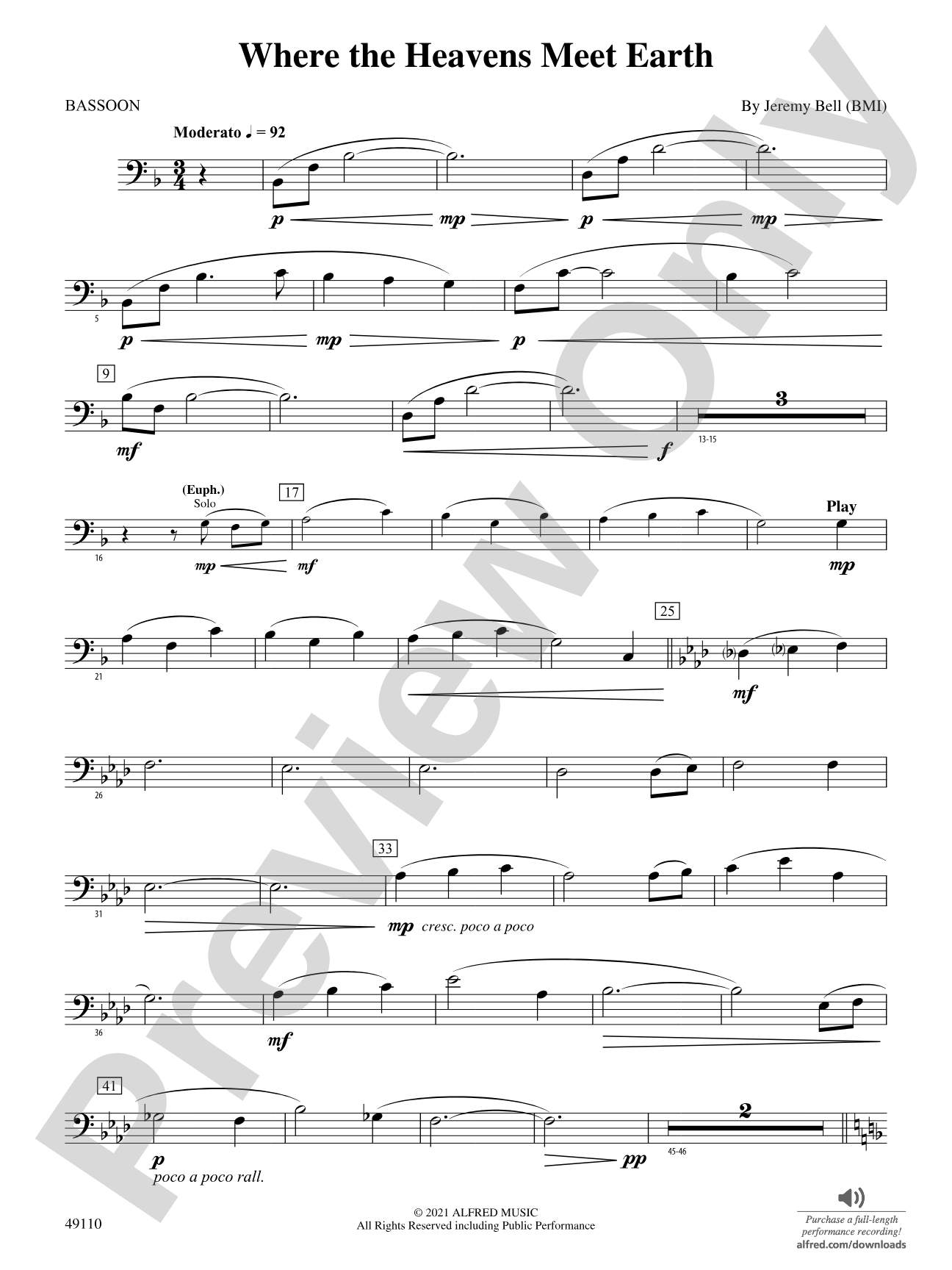 Where the Heavens Meet Earth: Bassoon