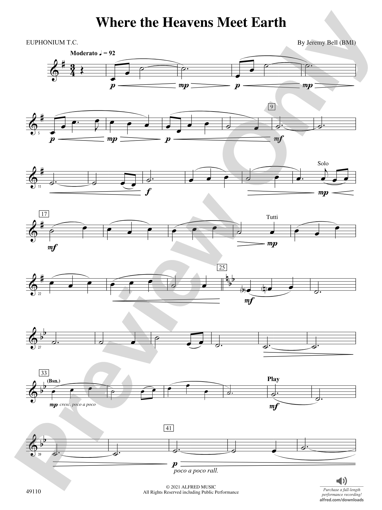 Where the Heavens Meet Earth: Baritone T.C.