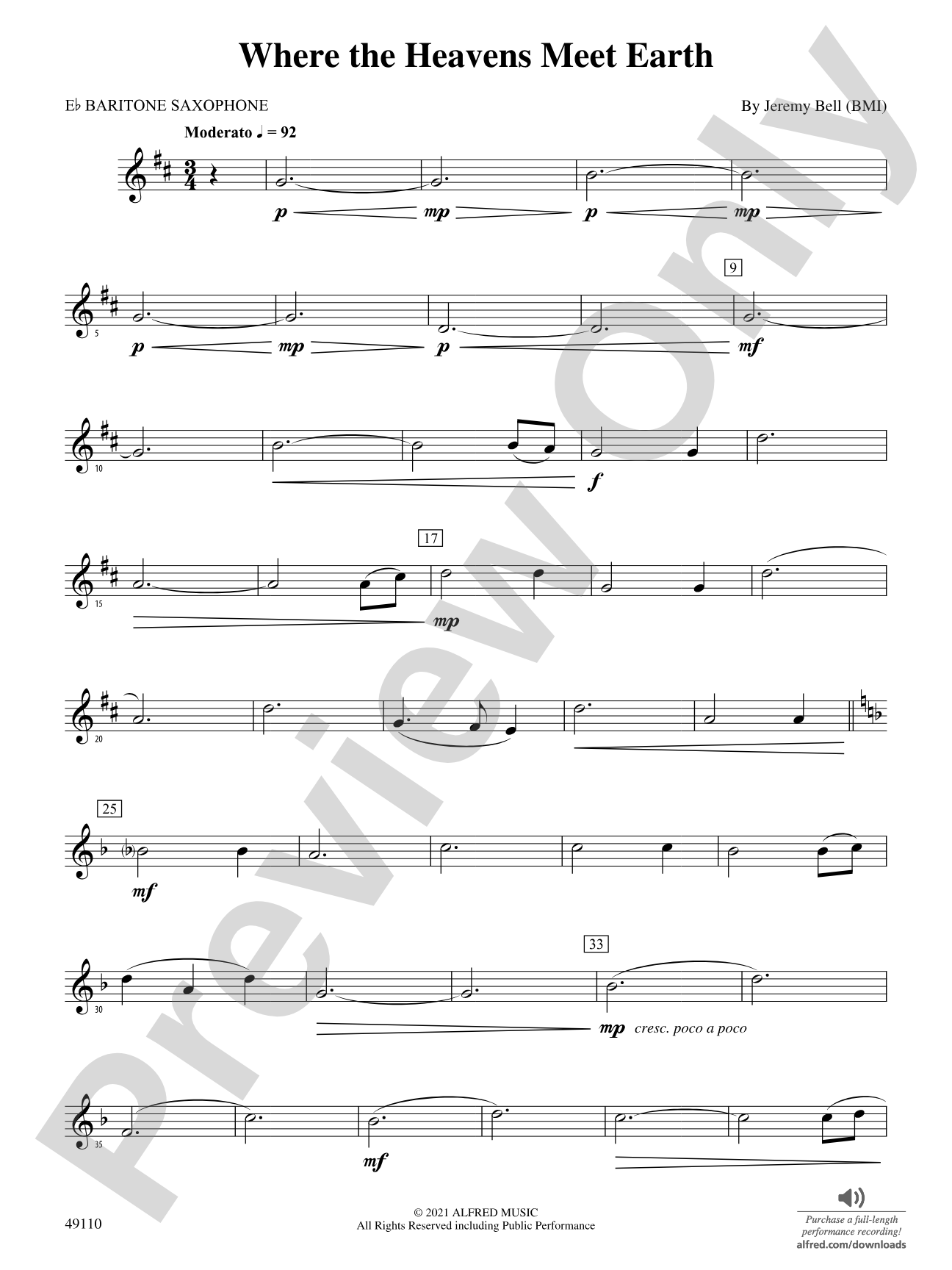 Where the Heavens Meet Earth: E-flat Baritone Saxophone