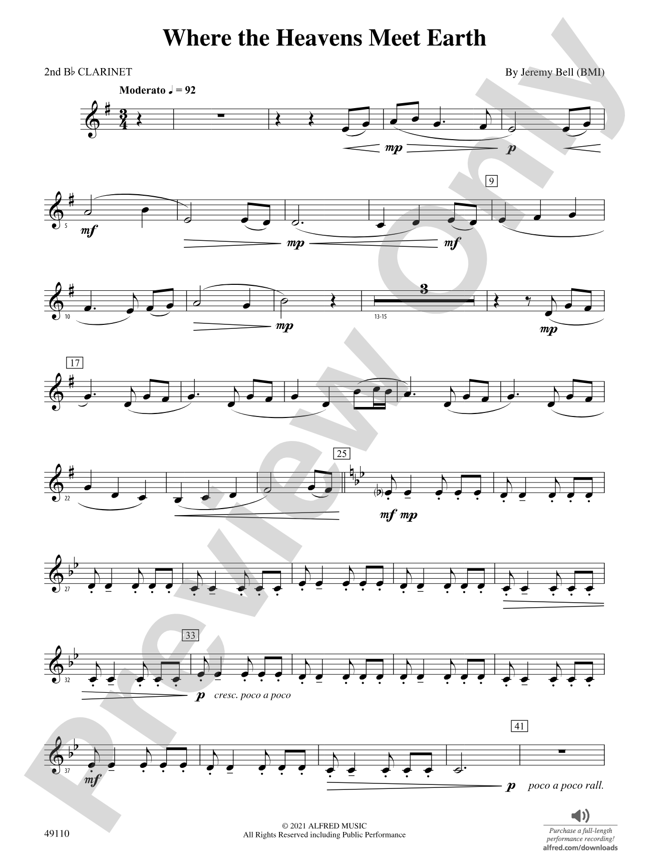 Where the Heavens Meet Earth: 2nd B-flat Clarinet