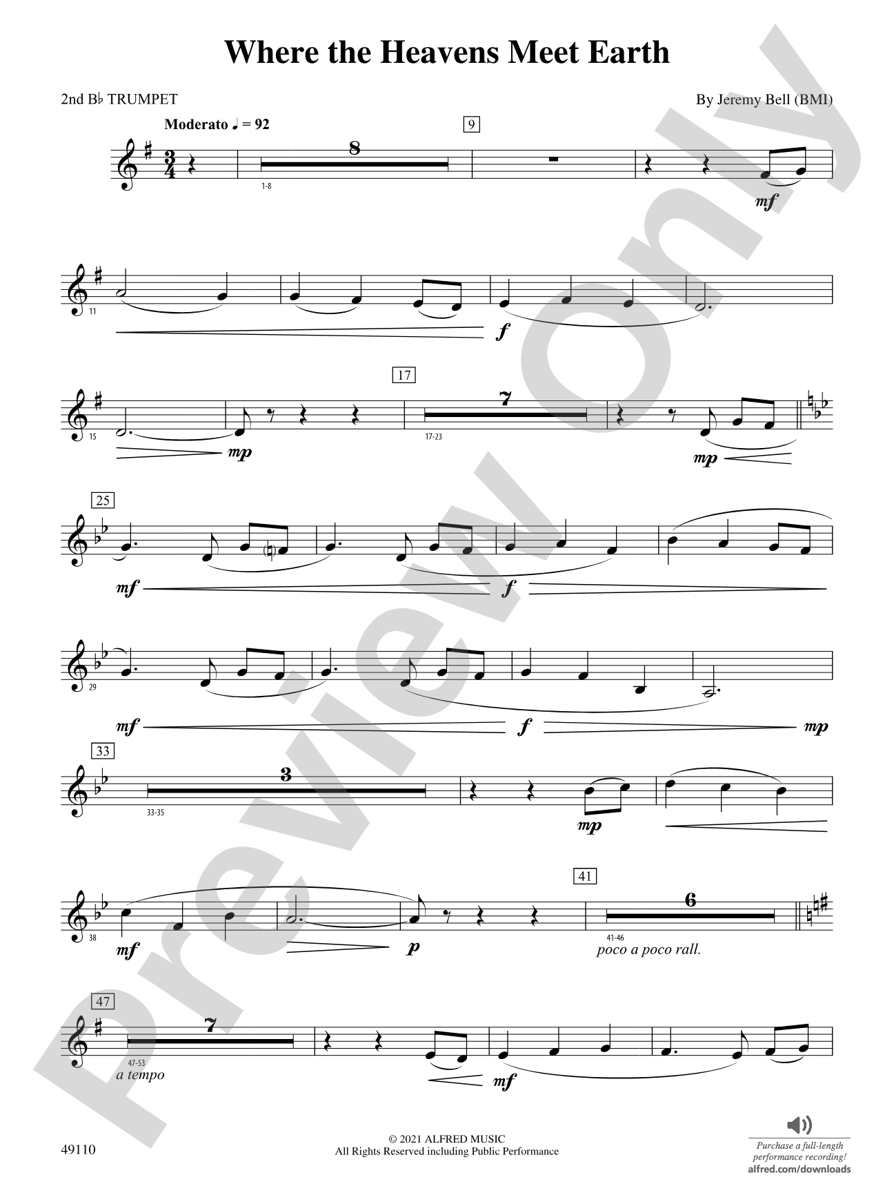 Where the Heavens Meet Earth: 2nd B-flat Trumpet