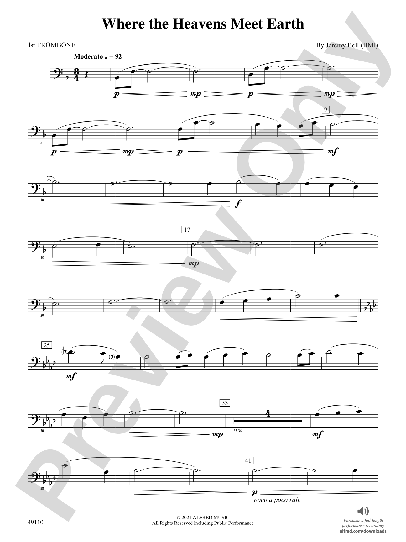Where the Heavens Meet Earth: 1st Trombone