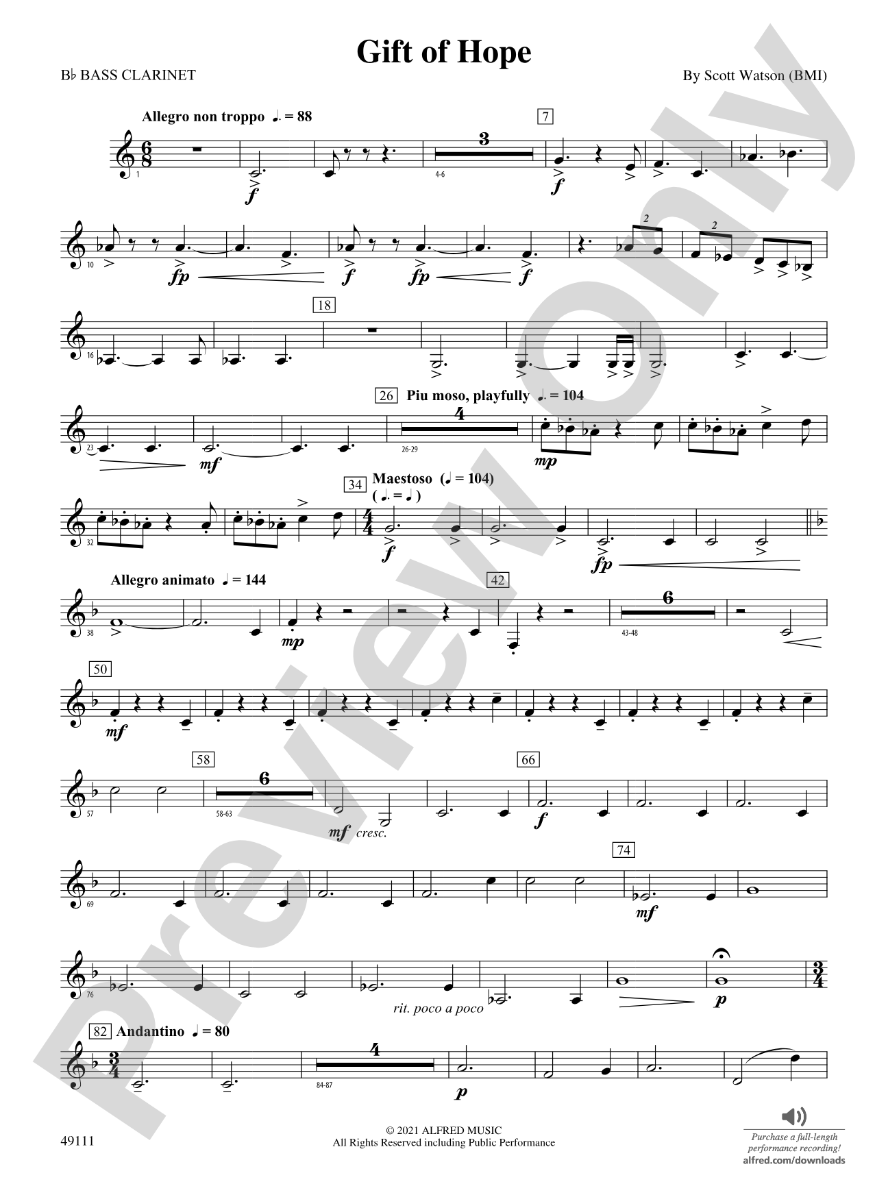 Gift of Hope: B-flat Bass Clarinet