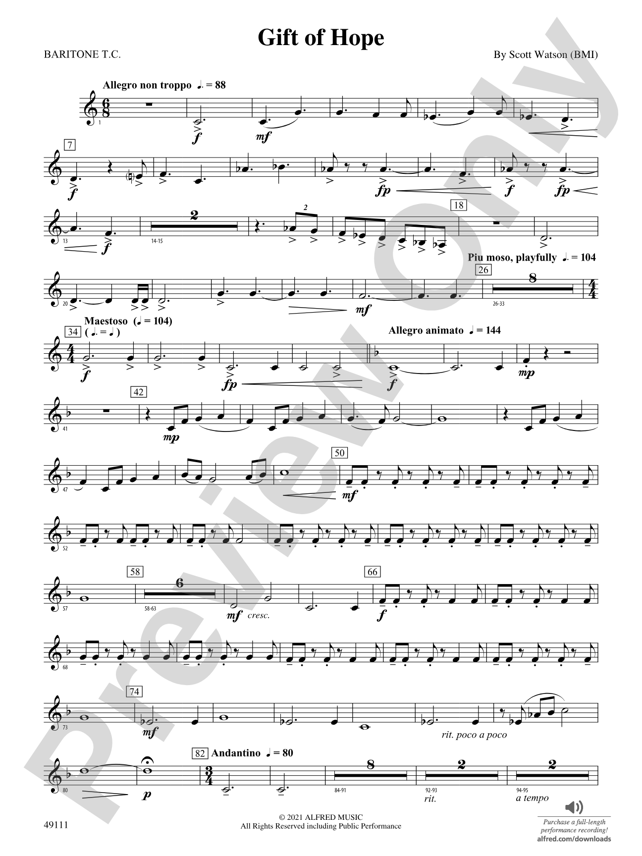 Gift of Hope: Baritone T.C.
