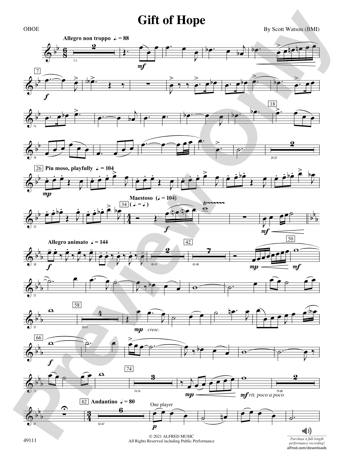 Gift of Hope: Oboe