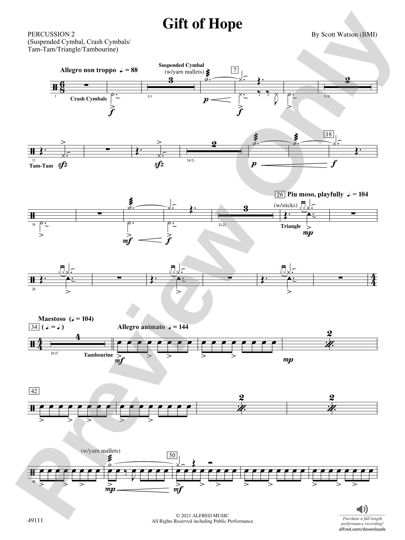 Gift of Hope: 2nd Percussion