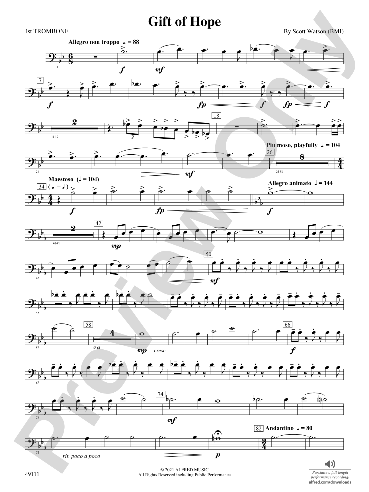 Gift of Hope: 1st Trombone