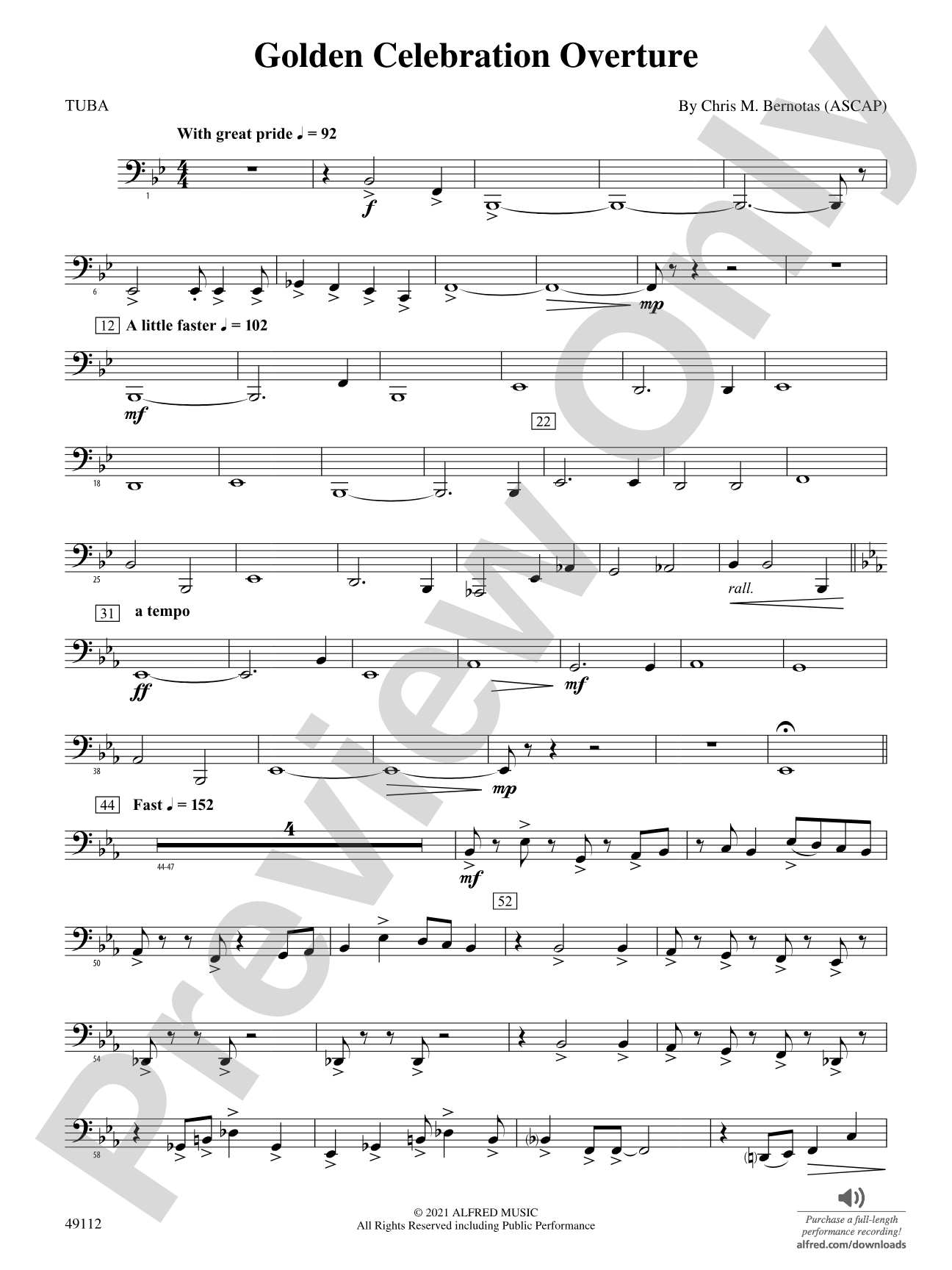 Golden Celebration Overture: Tuba