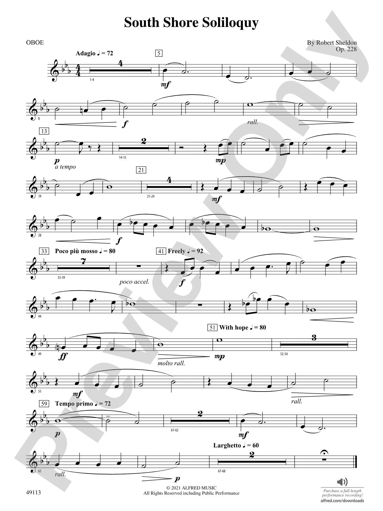 South Shore Soliloquy: Oboe