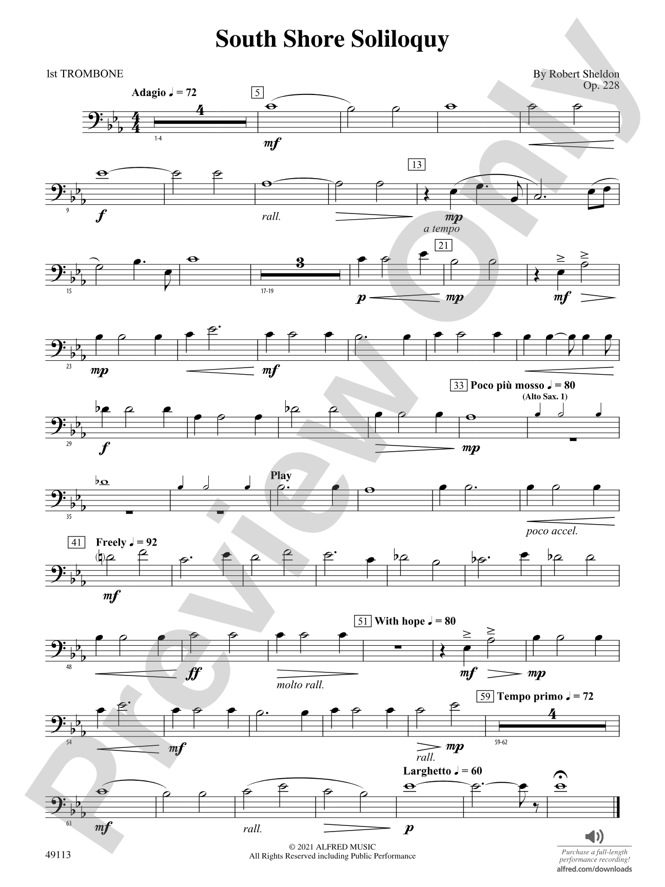 South Shore Soliloquy: 1st Trombone