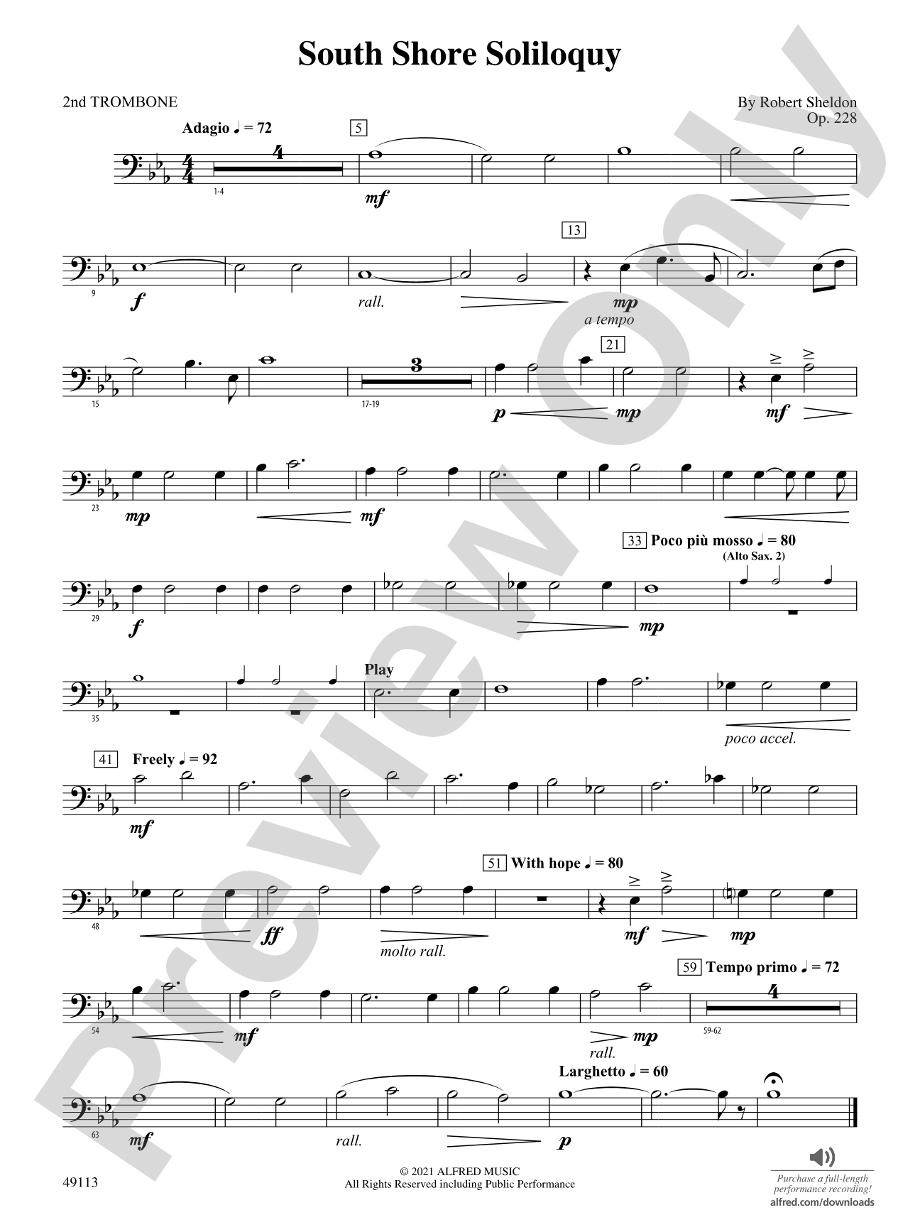South Shore Soliloquy: 2nd Trombone