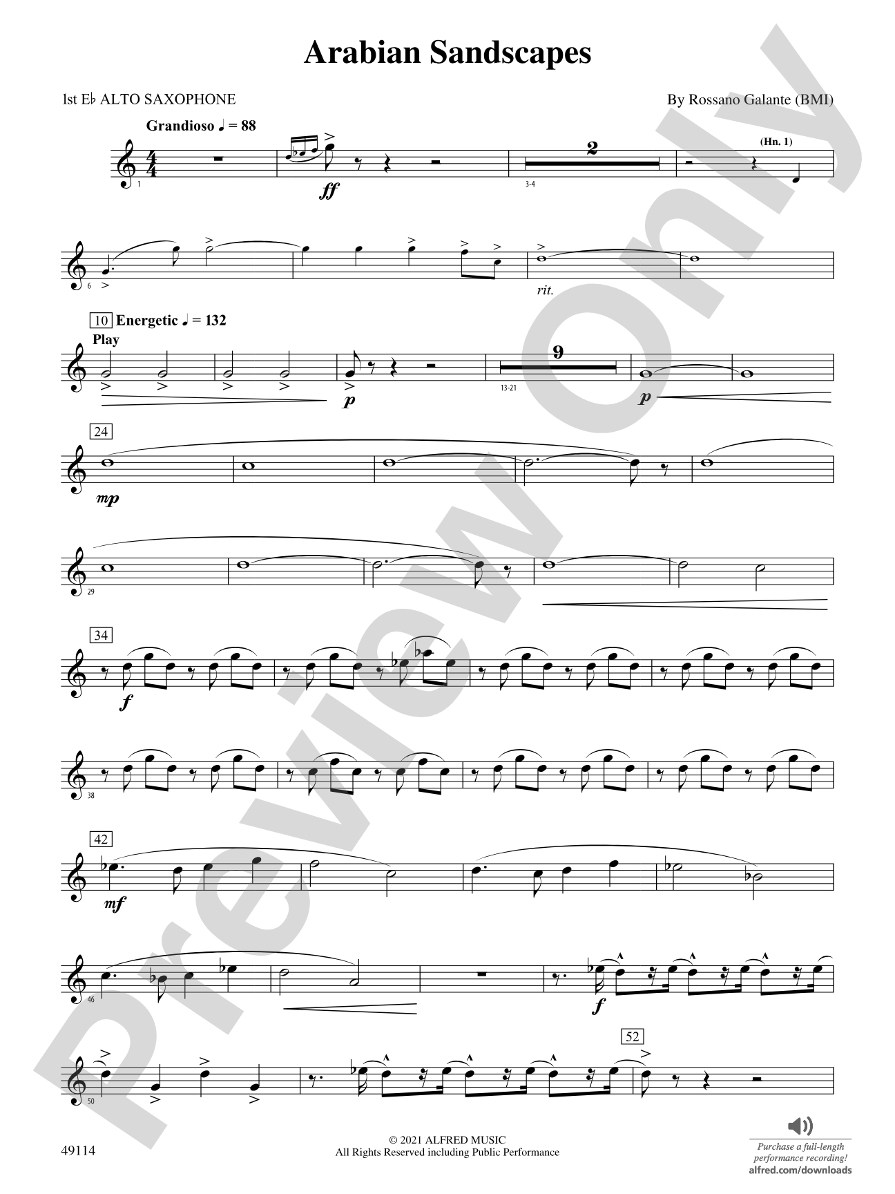 Arabian Sandscapes: E-flat Alto Saxophone