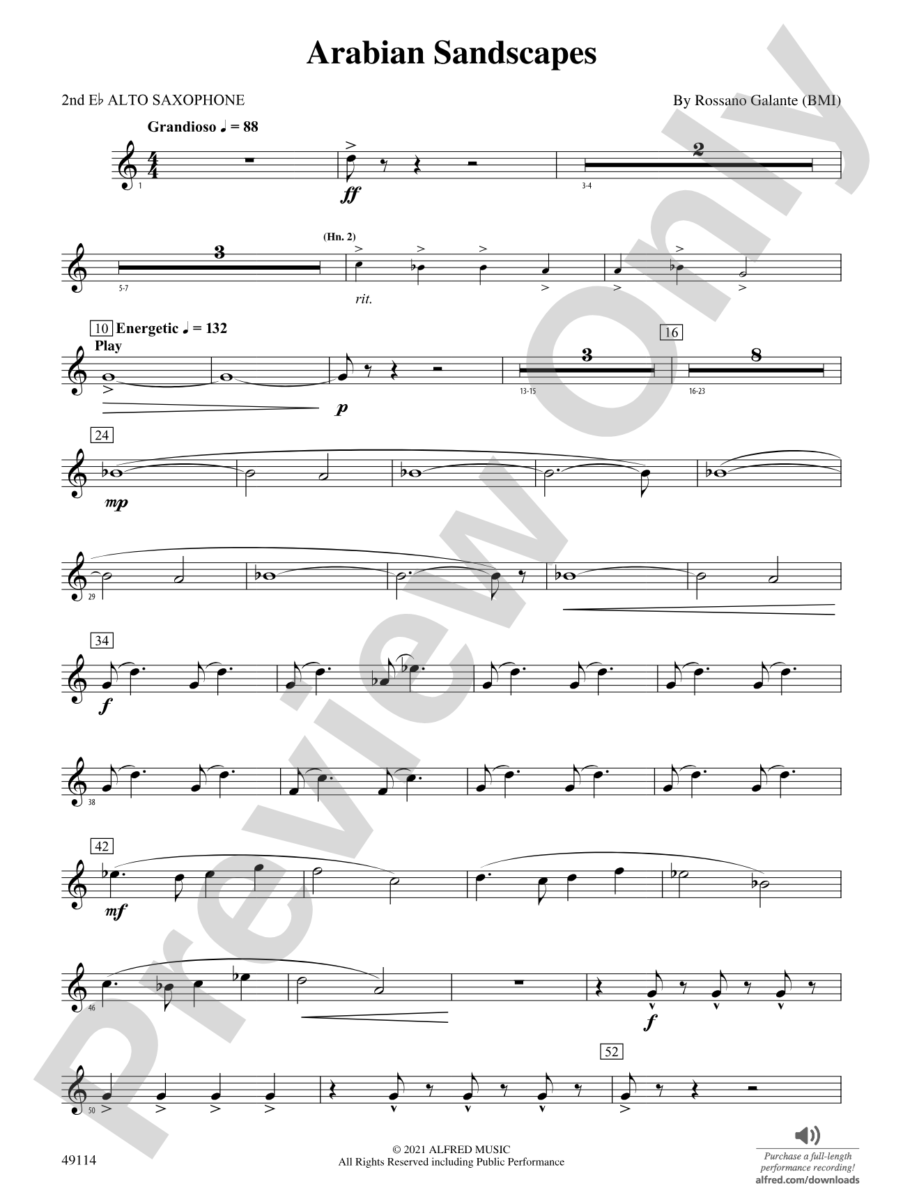 Arabian Sandscapes: 2nd E-flat Alto Saxophone