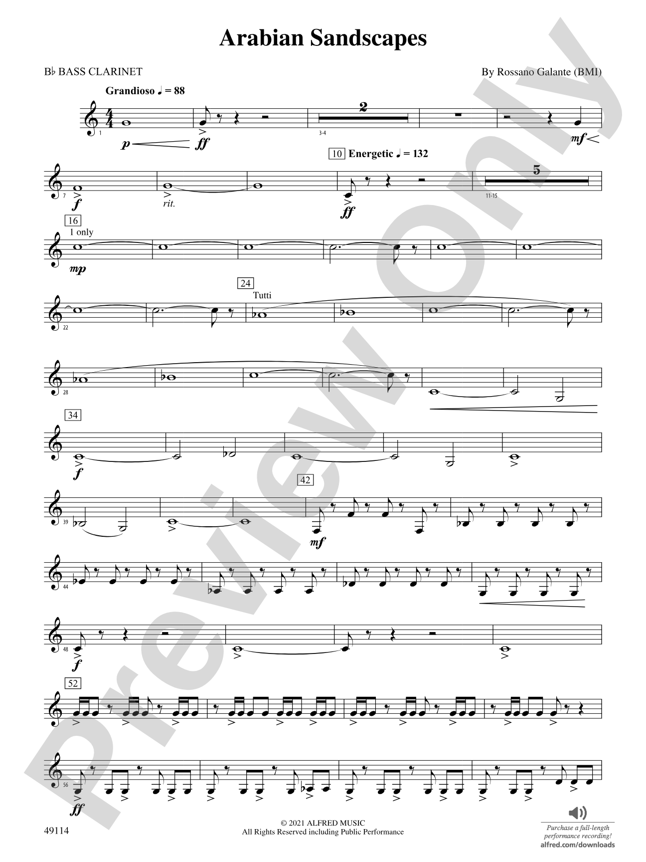 Arabian Sandscapes: B-flat Bass Clarinet