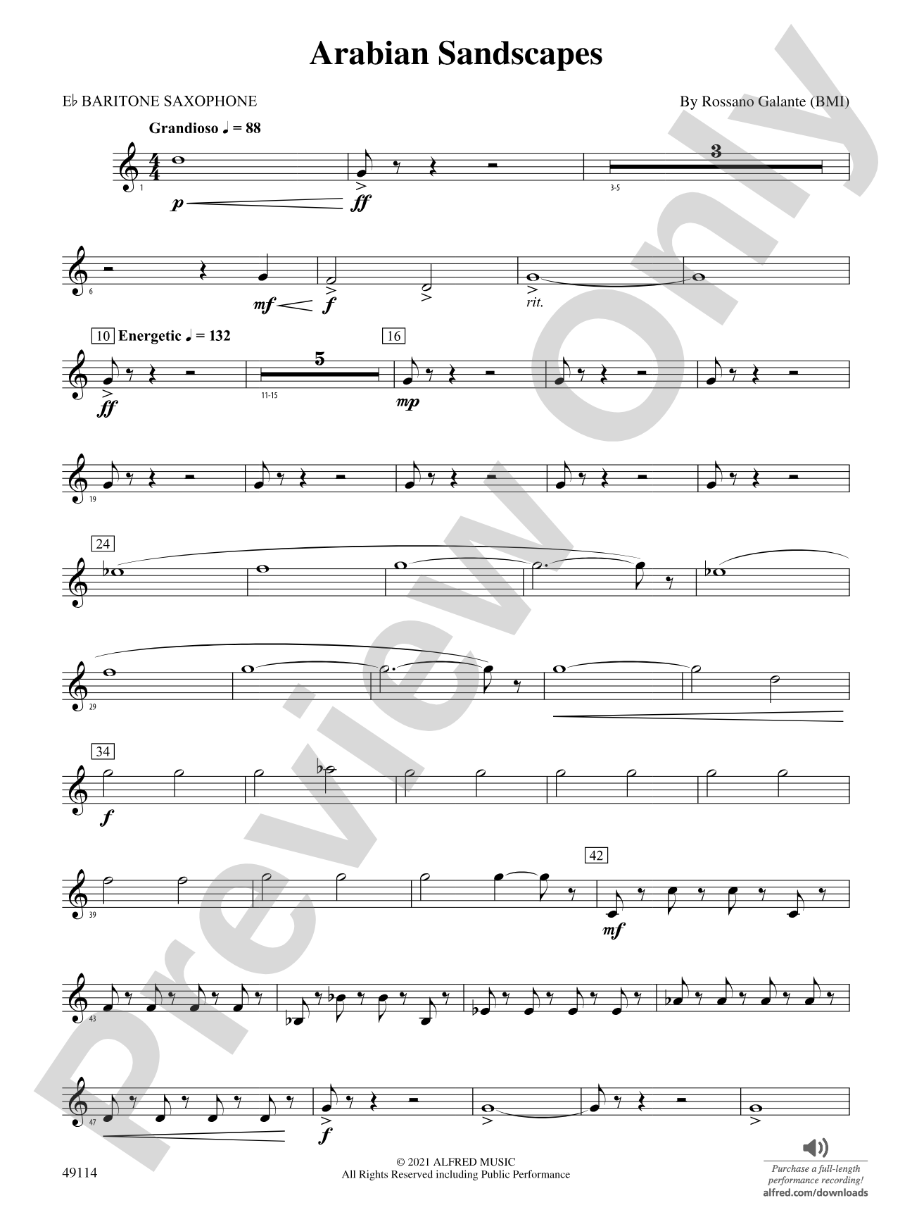 Arabian Sandscapes: E-flat Baritone Saxophone