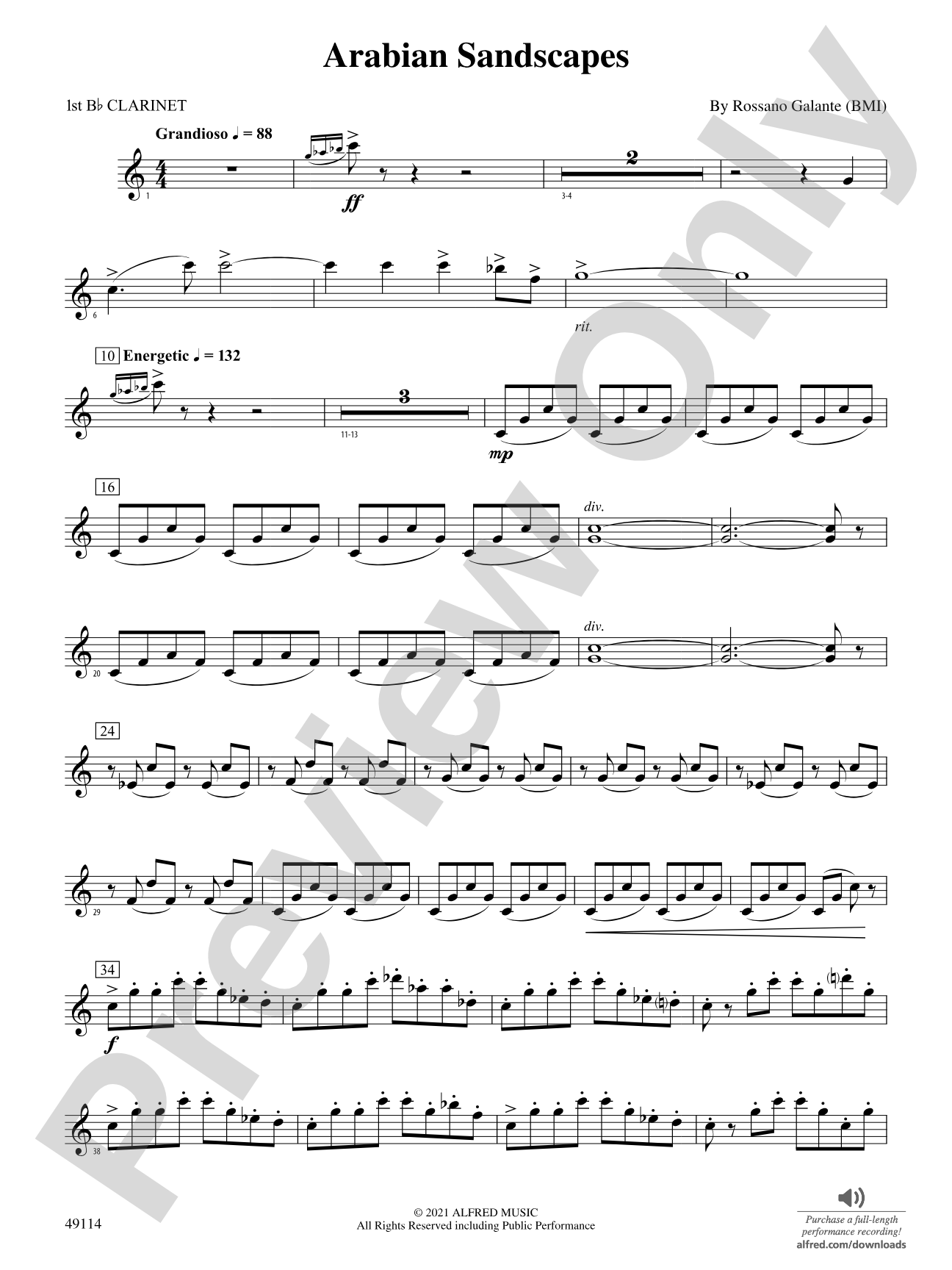 Arabian Sandscapes: 1st B-flat Clarinet