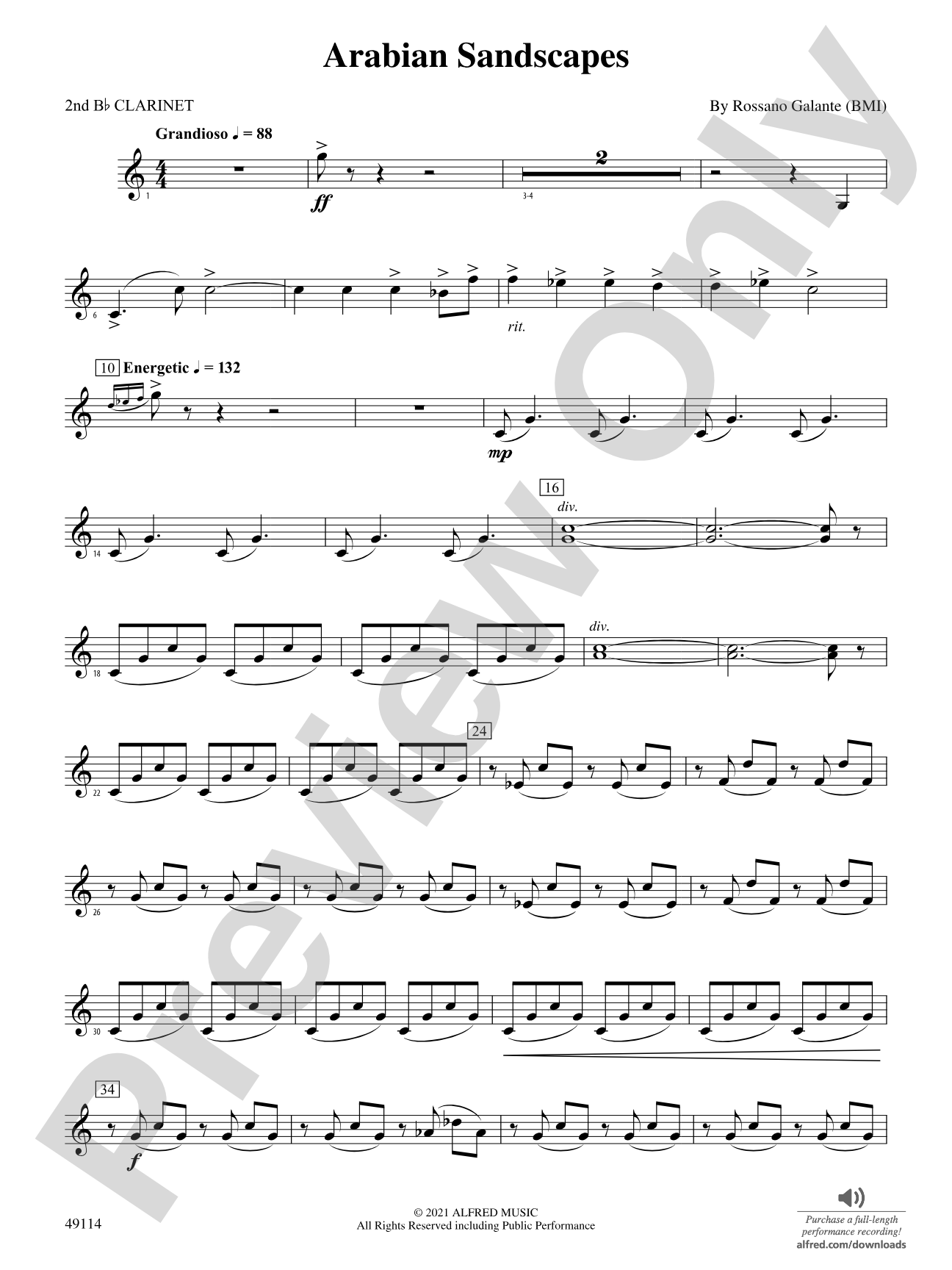 Arabian Sandscapes: 2nd B-flat Clarinet