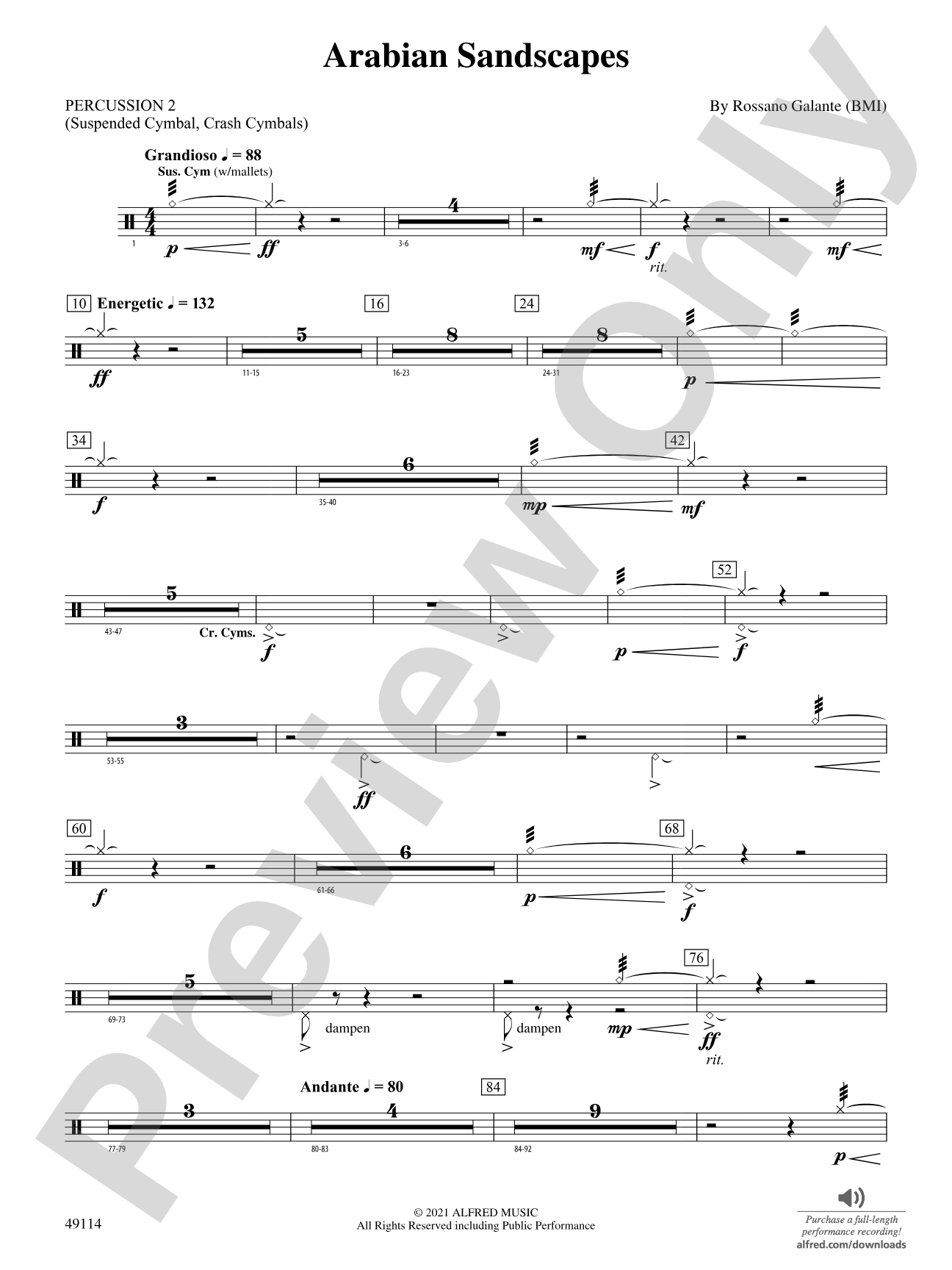 Arabian Sandscapes: 2nd Percussion
