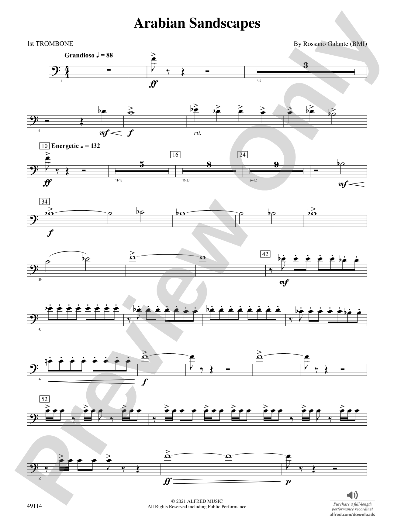 Arabian Sandscapes: 1st Trombone