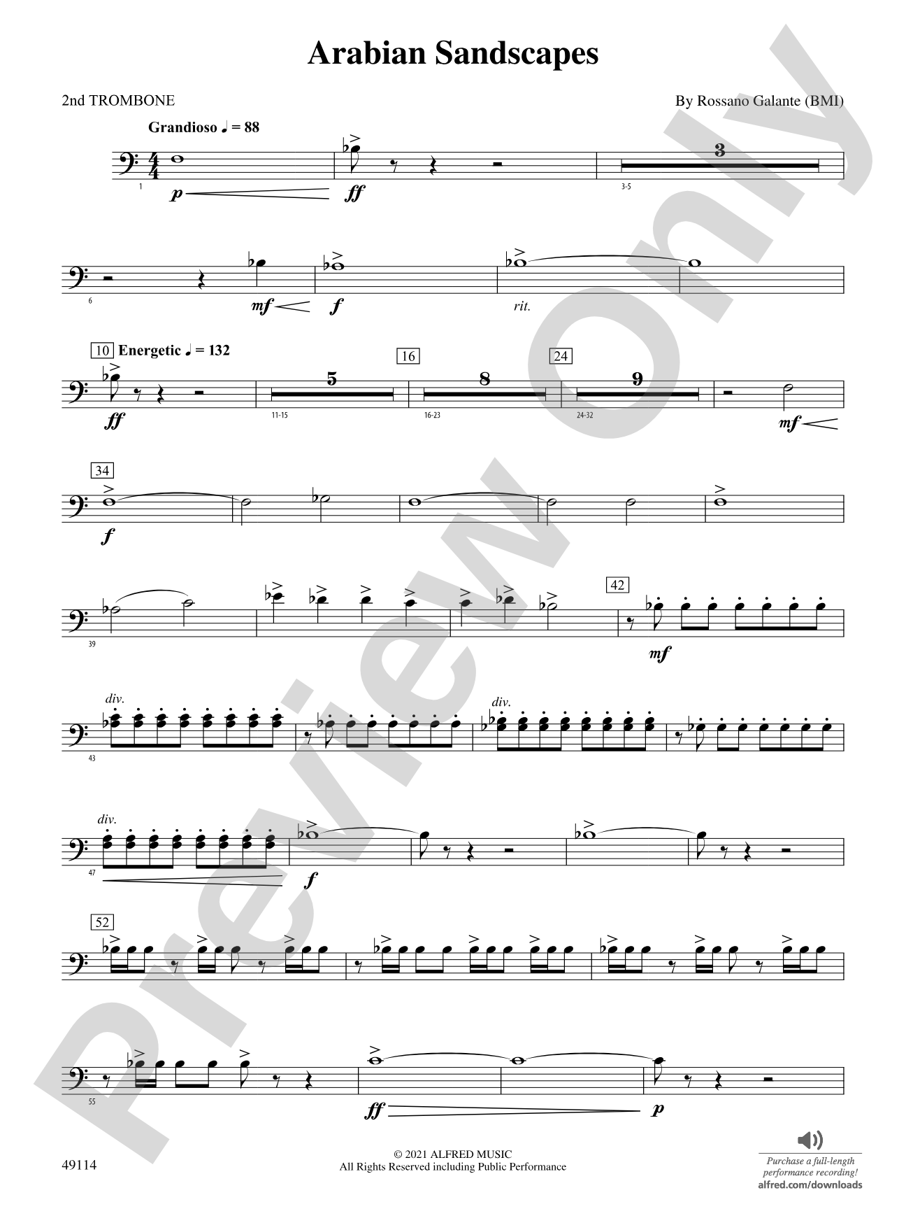 Arabian Sandscapes: 2nd Trombone