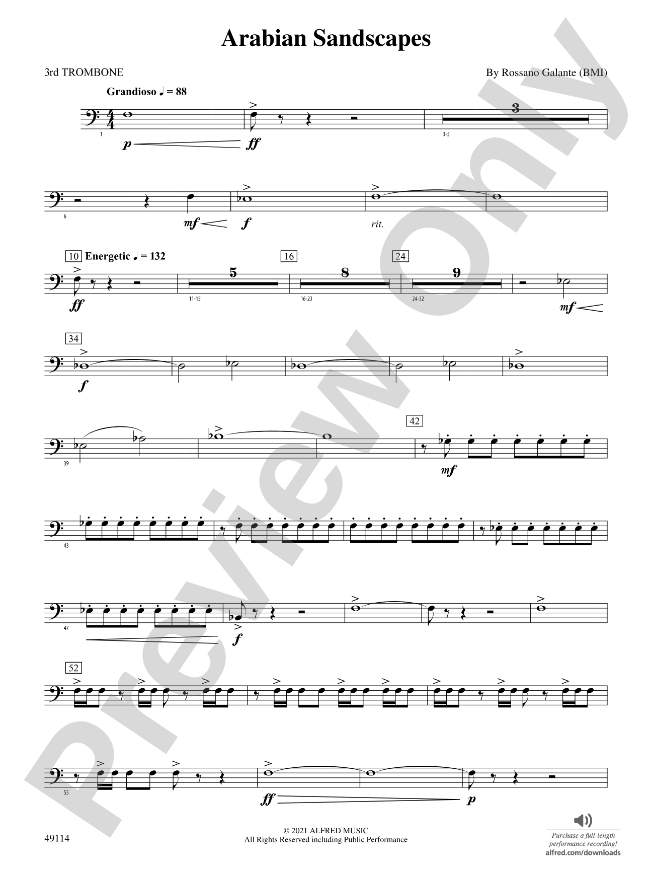 Arabian Sandscapes: 3rd Trombone