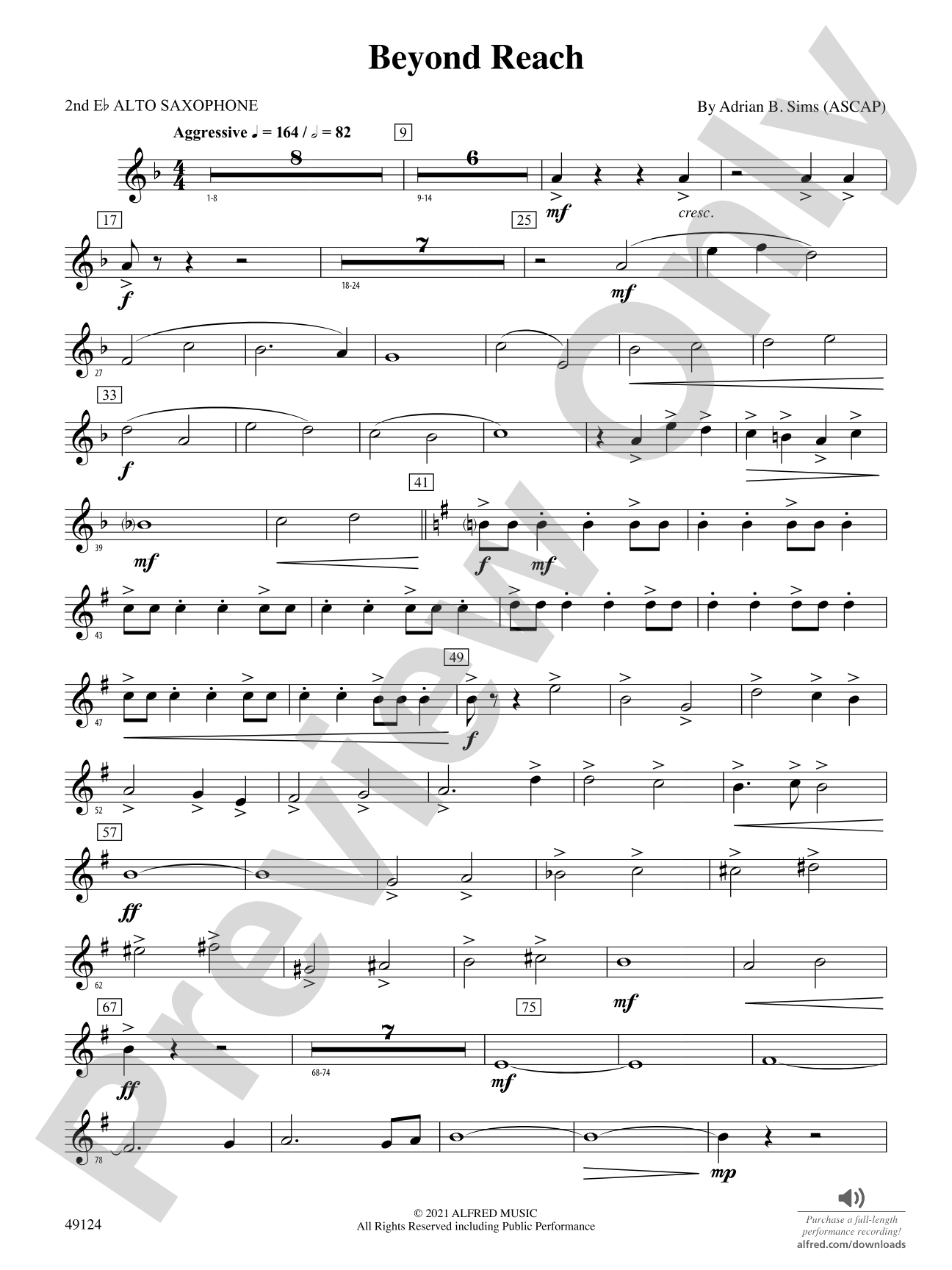 Beyond Reach: 2nd E-flat Alto Saxophone
