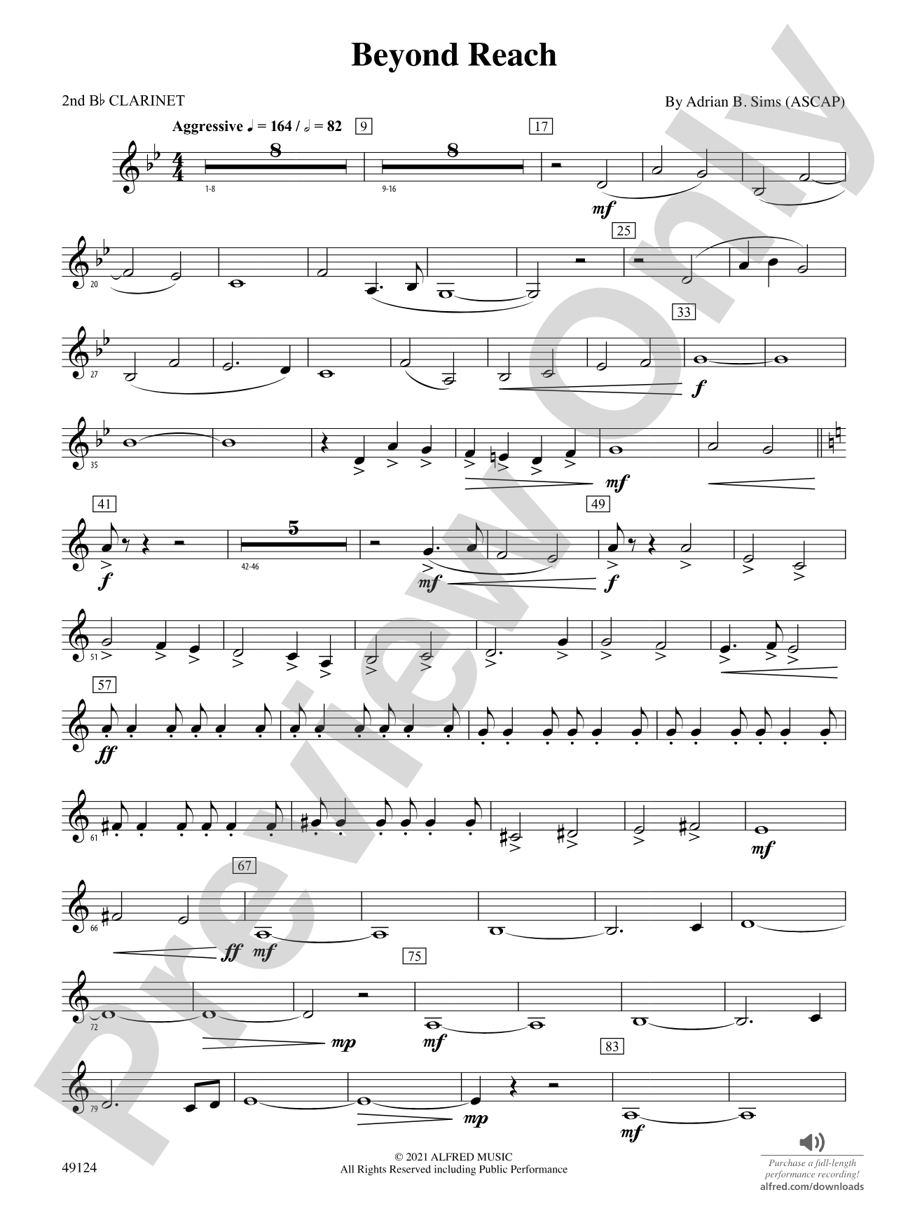 Beyond Reach: 2nd B-flat Clarinet