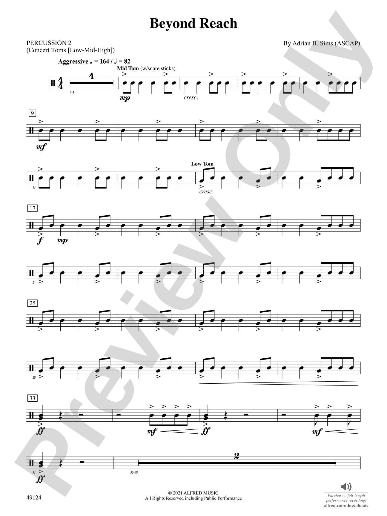 Beyond Reach: 2nd Percussion
