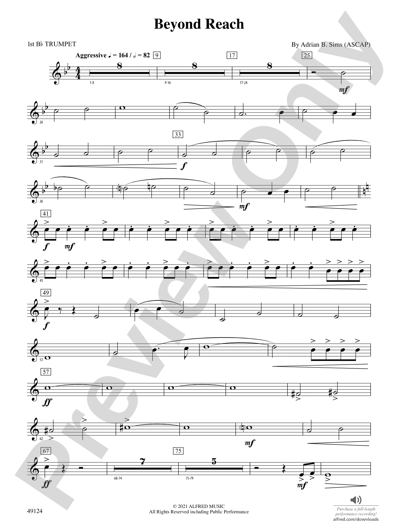 Beyond Reach: 1st B-flat Trumpet